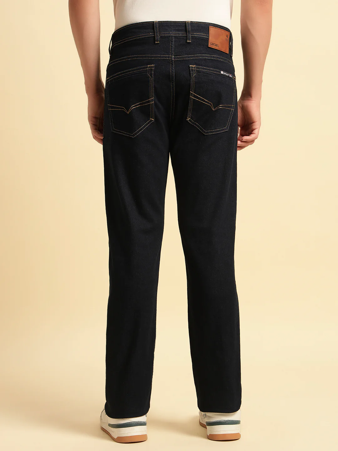 Denim Jeans for Men | Breathable & Soft with Color Fastness Straight Fit Cotton Fabric Solid Pattern Button Closure - Image 6