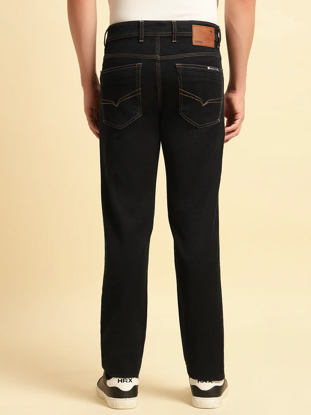 Denim Jeans for Men | Breathable & Soft with Color Fastness Slim Fit Cotton Fabric Solid Pattern Button Closure - Image 7