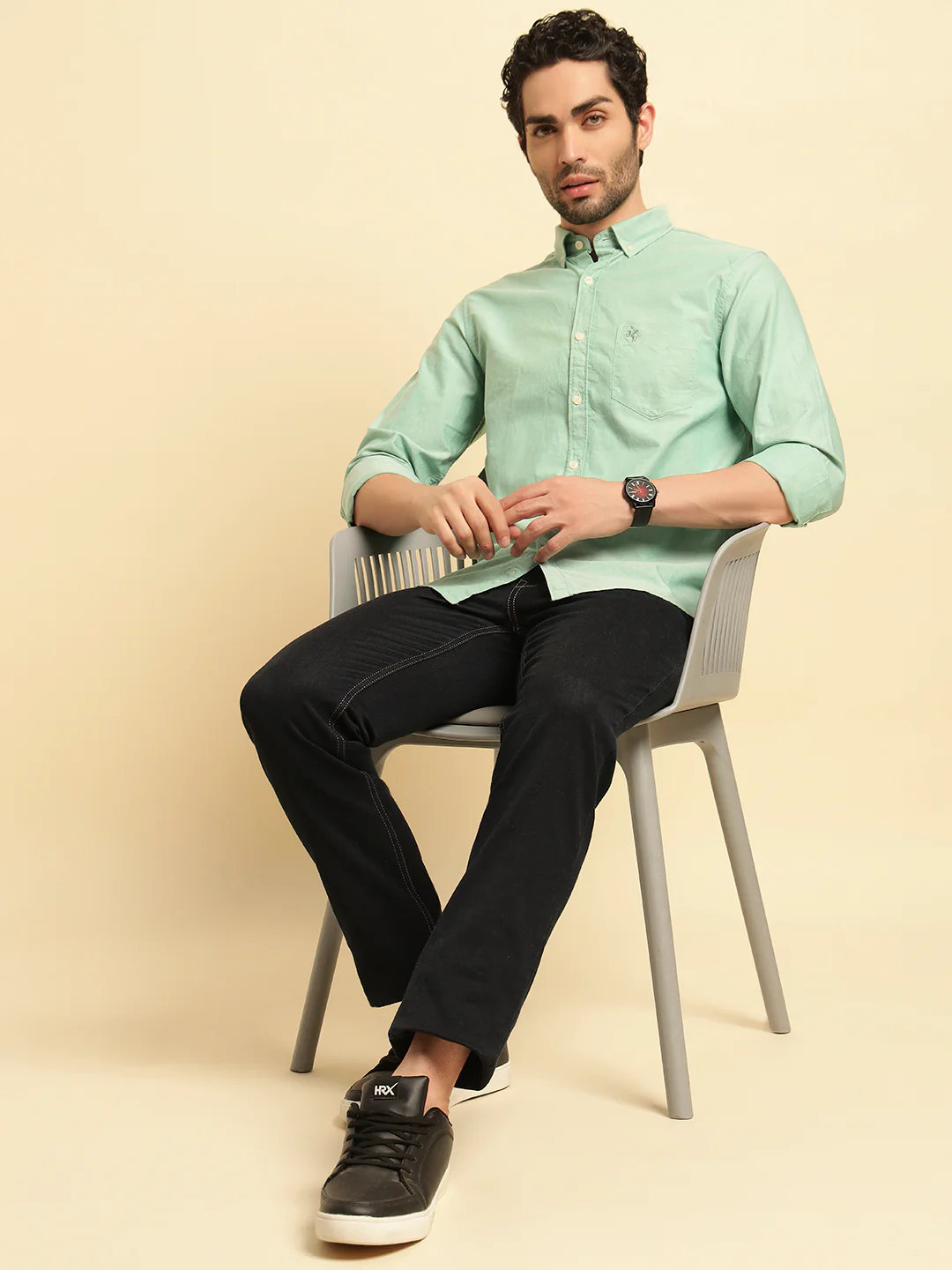 Denim Jeans for Men | Breathable & Soft with Color Fastness Slim Fit Cotton Fabric Solid Pattern Button Closure - Image 8