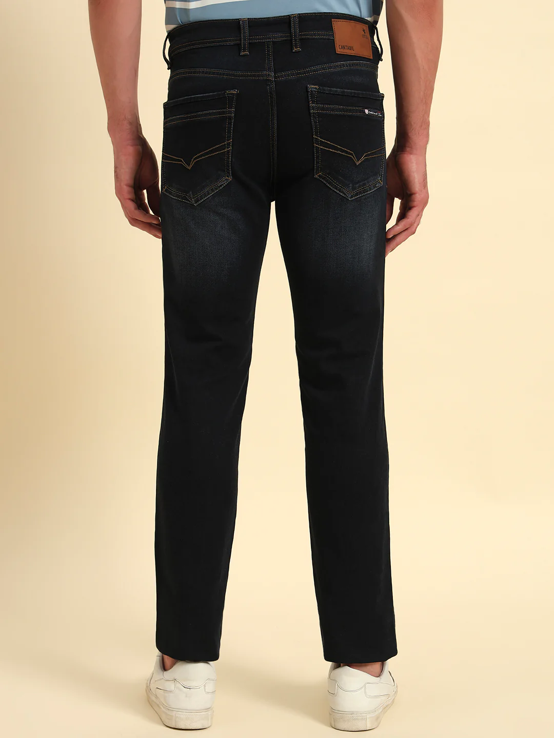 Denim Jeans for Men l Breathable & Soft with Color Fastness Slim Fit Cotton Fabric Solid Pattern Button Closure - Image 4