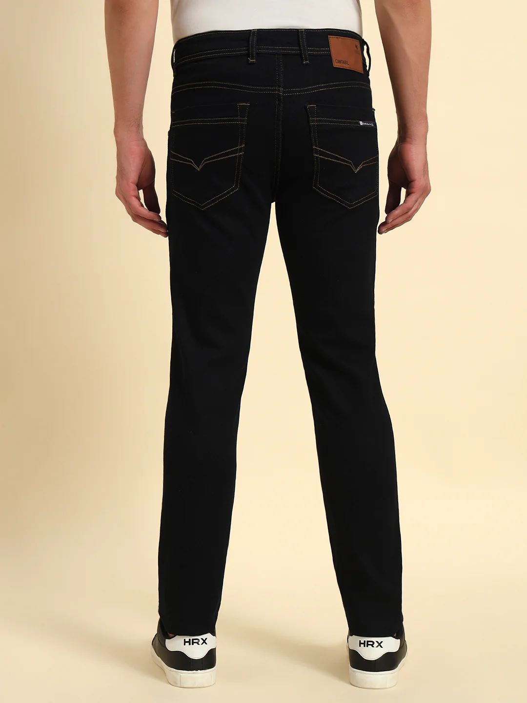 Denim Jeans for Men l Breathable & Soft with Color Fastness Slim Fit Cotton Fabric Solid Pattern Button Closure - Image 8