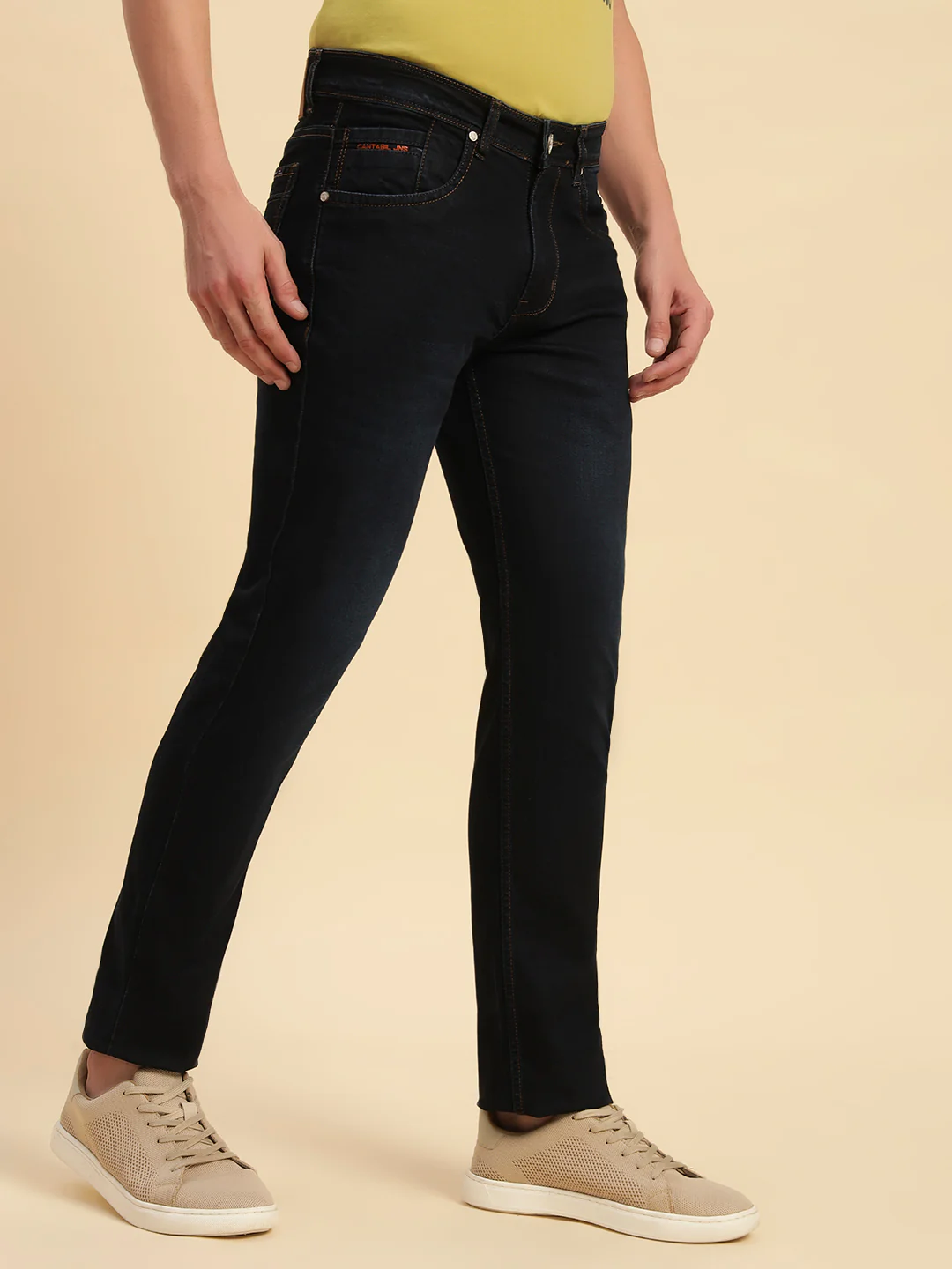 Denim Jeans for Men l Breathable & Soft with Color Fastness Slim Fit Cotton Fabric Solid Pattern Button Closure - Image 7