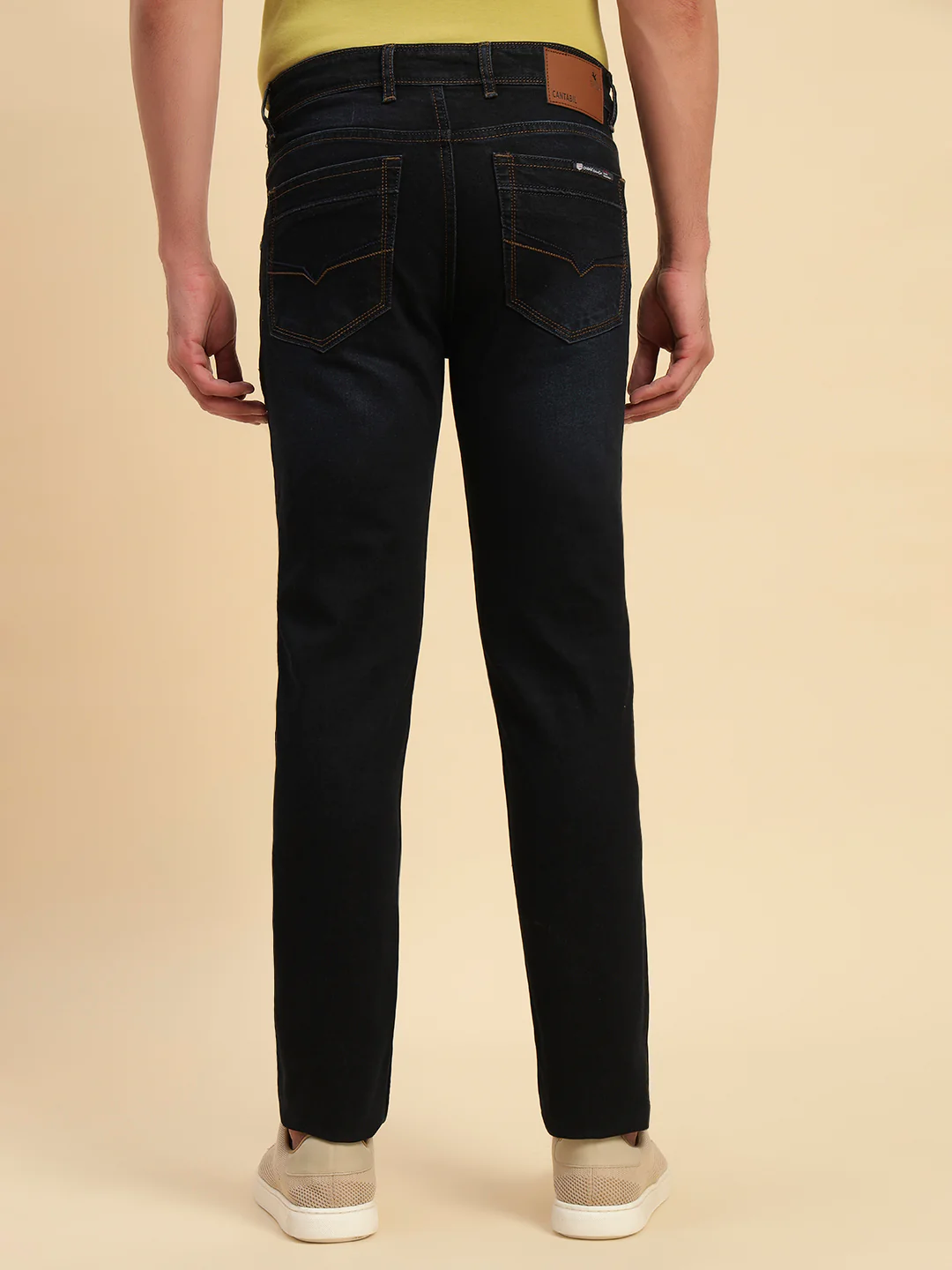 Denim Jeans for Men l Breathable & Soft with Color Fastness Slim Fit Cotton Fabric Solid Pattern Button Closure - Image 9