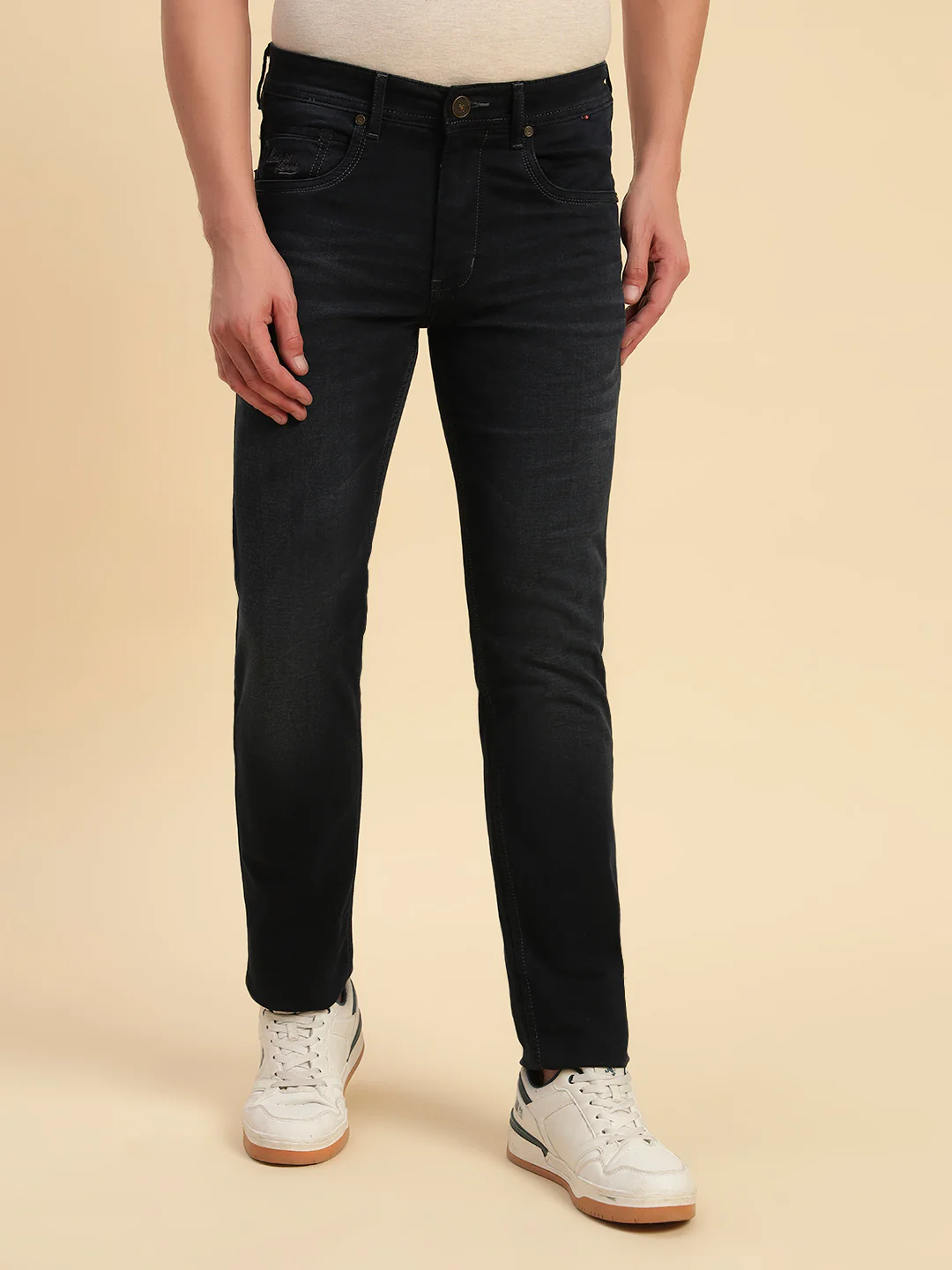 Denim Jeans for Men l Breathable & Soft with Color Fastness Slim Fit Cotton Fabric Solid Pattern Button Closure - Image 5