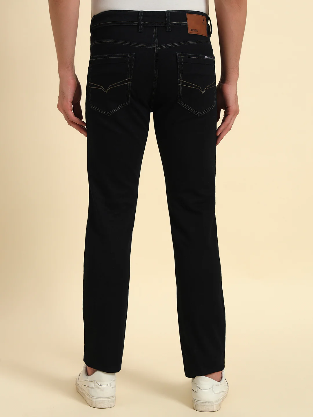 Denim Jeans for Men l Breathable & Soft with Color Fastness Slim Fit Cotton Fabric Solid Pattern Button Closure - Image 3