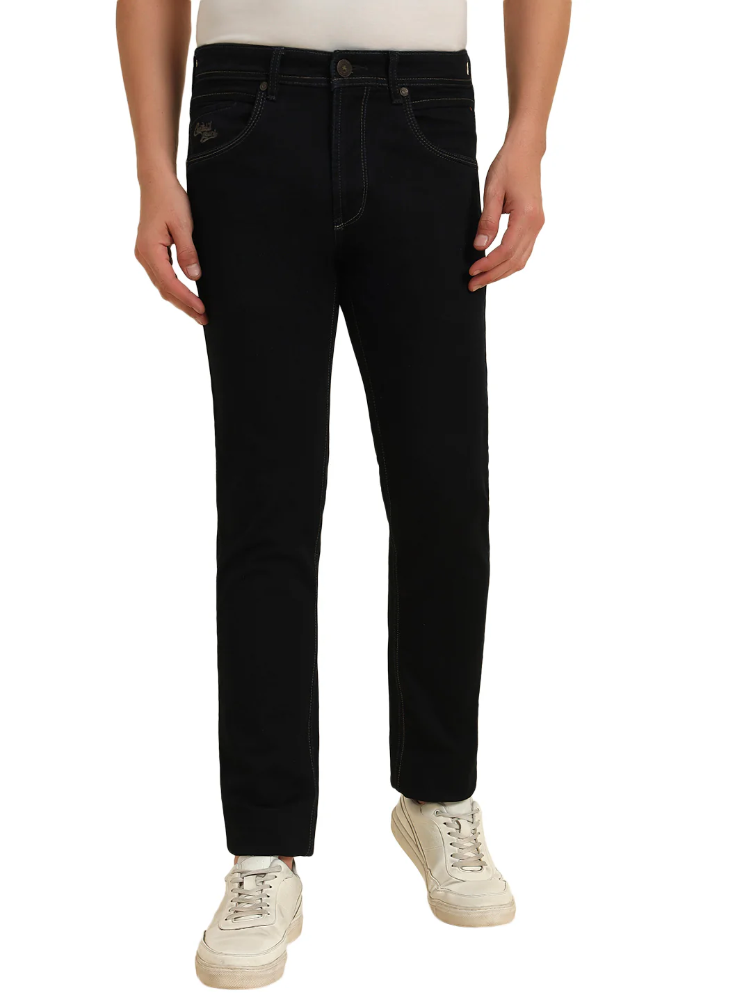 Denim Jeans for Men l Breathable & Soft with Color Fastness Slim Fit Cotton Fabric Solid Pattern Button Closure - Image 4