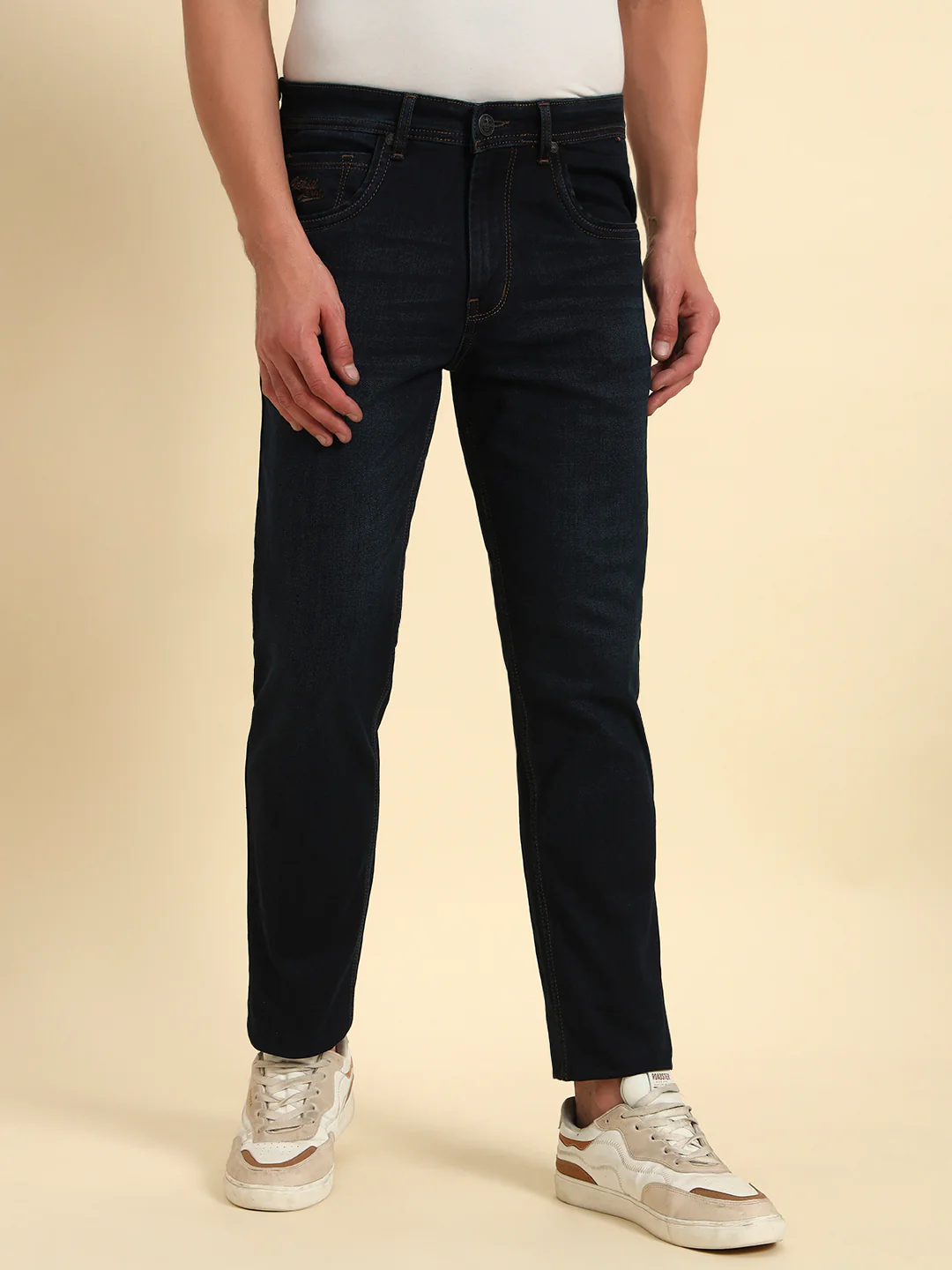 Denim Jeans for Men l Breathable & Soft with Color Fastness Slim Fit Cotton Fabric Solid Pattern Button Closure - Image 4