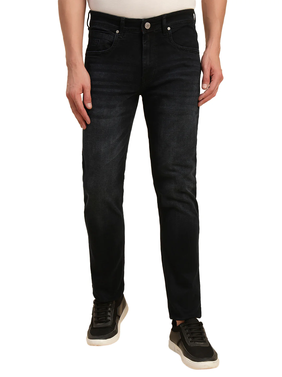 Denim Jeans for Men l Breathable & Soft with Color Fastness Slim Fit Cotton Fabric Solid Pattern Button Closure - Image 4