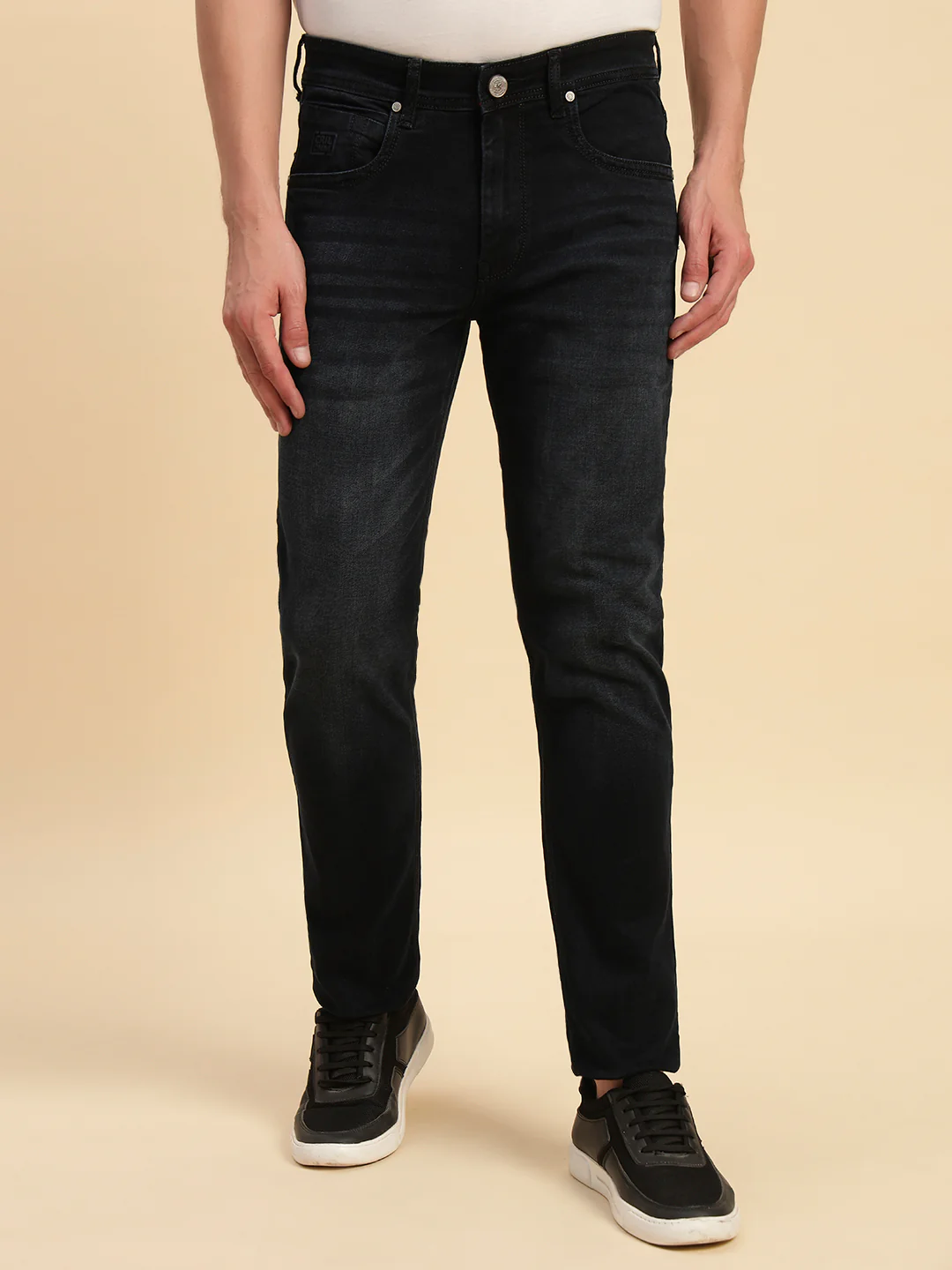 Denim Jeans for Men l Breathable & Soft with Color Fastness Slim Fit Cotton Fabric Solid Pattern Button Closure - Image 5