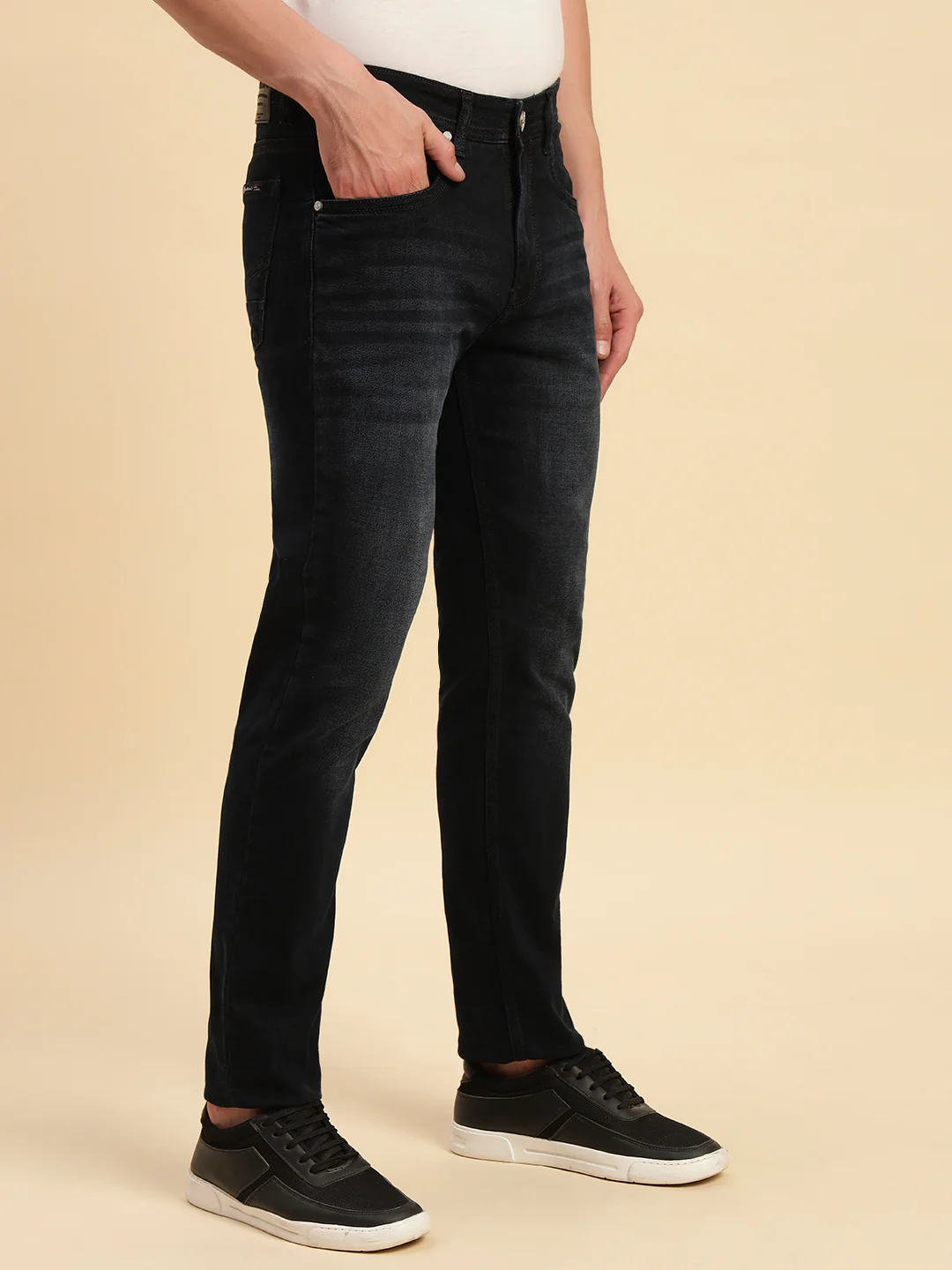Denim Jeans for Men l Breathable & Soft with Color Fastness Slim Fit Cotton Fabric Solid Pattern Button Closure - Image 7