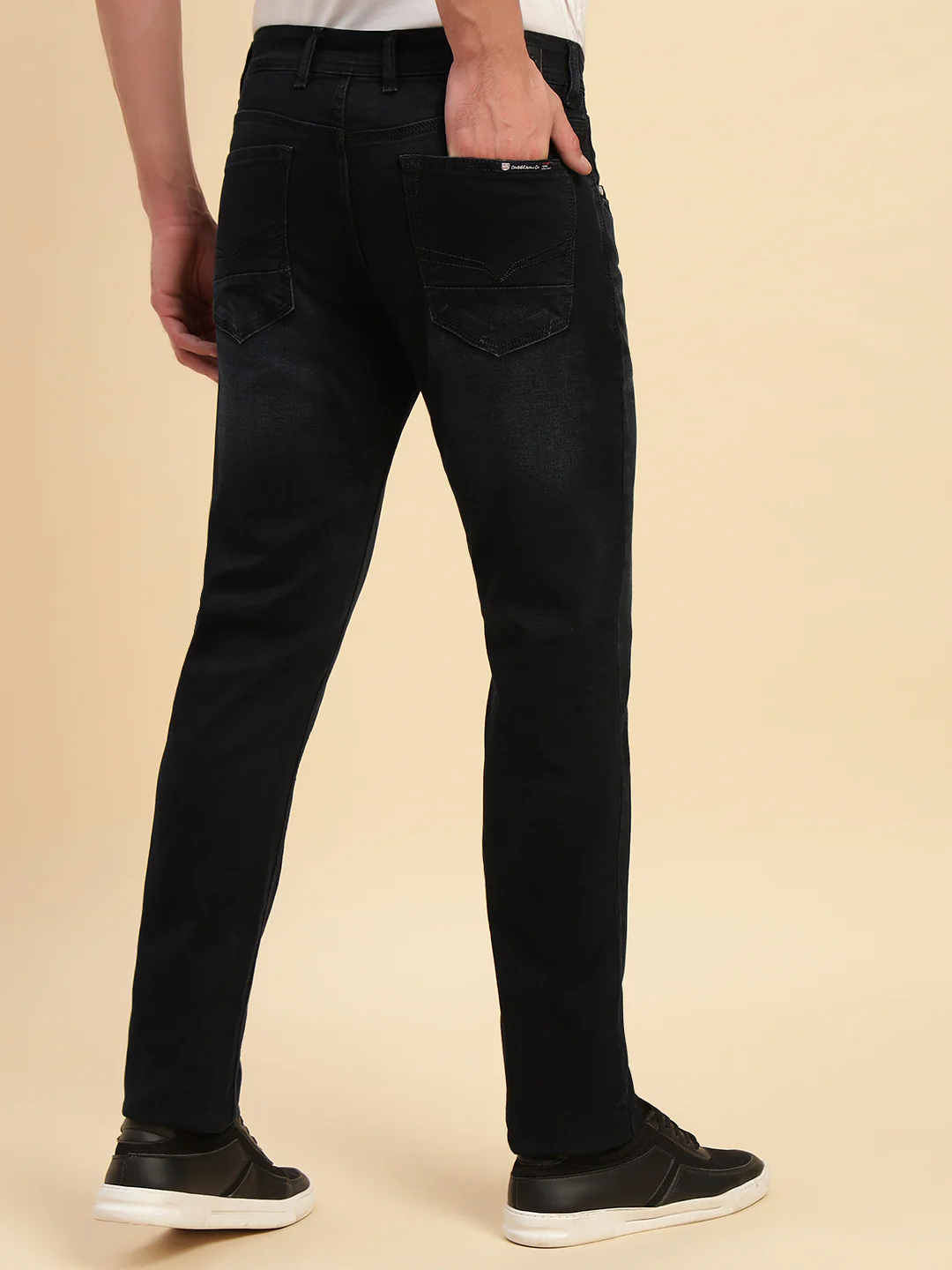 Denim Jeans for Men l Breathable & Soft with Color Fastness Slim Fit Cotton Fabric Solid Pattern Button Closure - Image 9