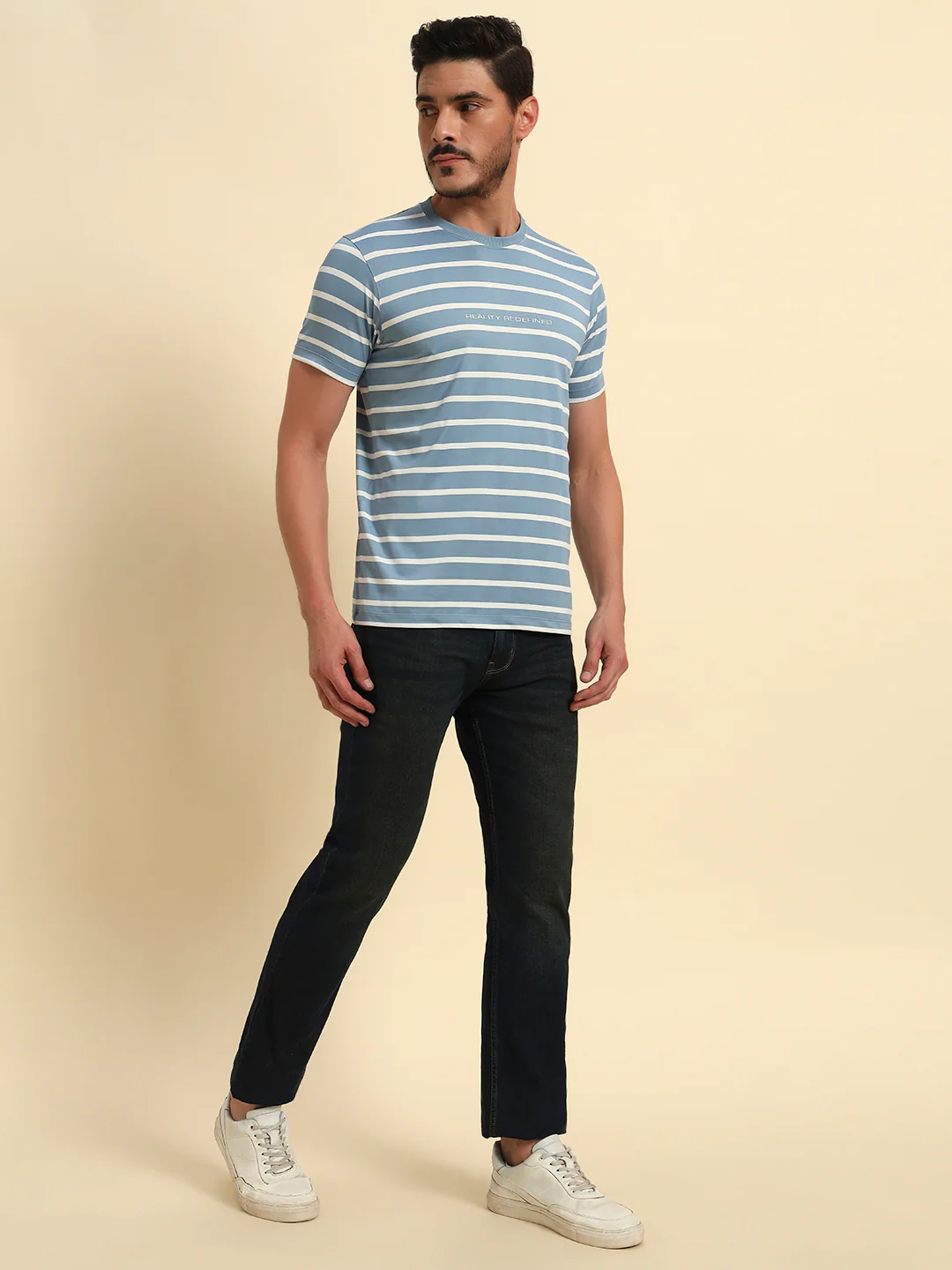 Denim Jeans for Men l Breathable & Soft with Color Fastness Straight Fit Cotton Fabric Solid Pattern Button Closure - Image 2