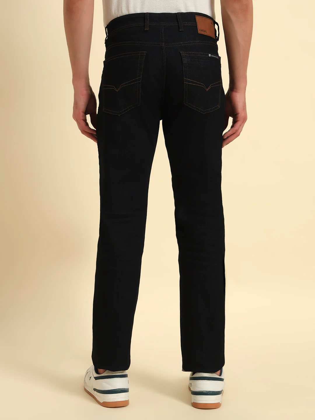 Denim Jeans for Men l Breathable & Soft with Color Fastness Straight Fit Cotton Fabric Solid Pattern Button Closure - Image 8