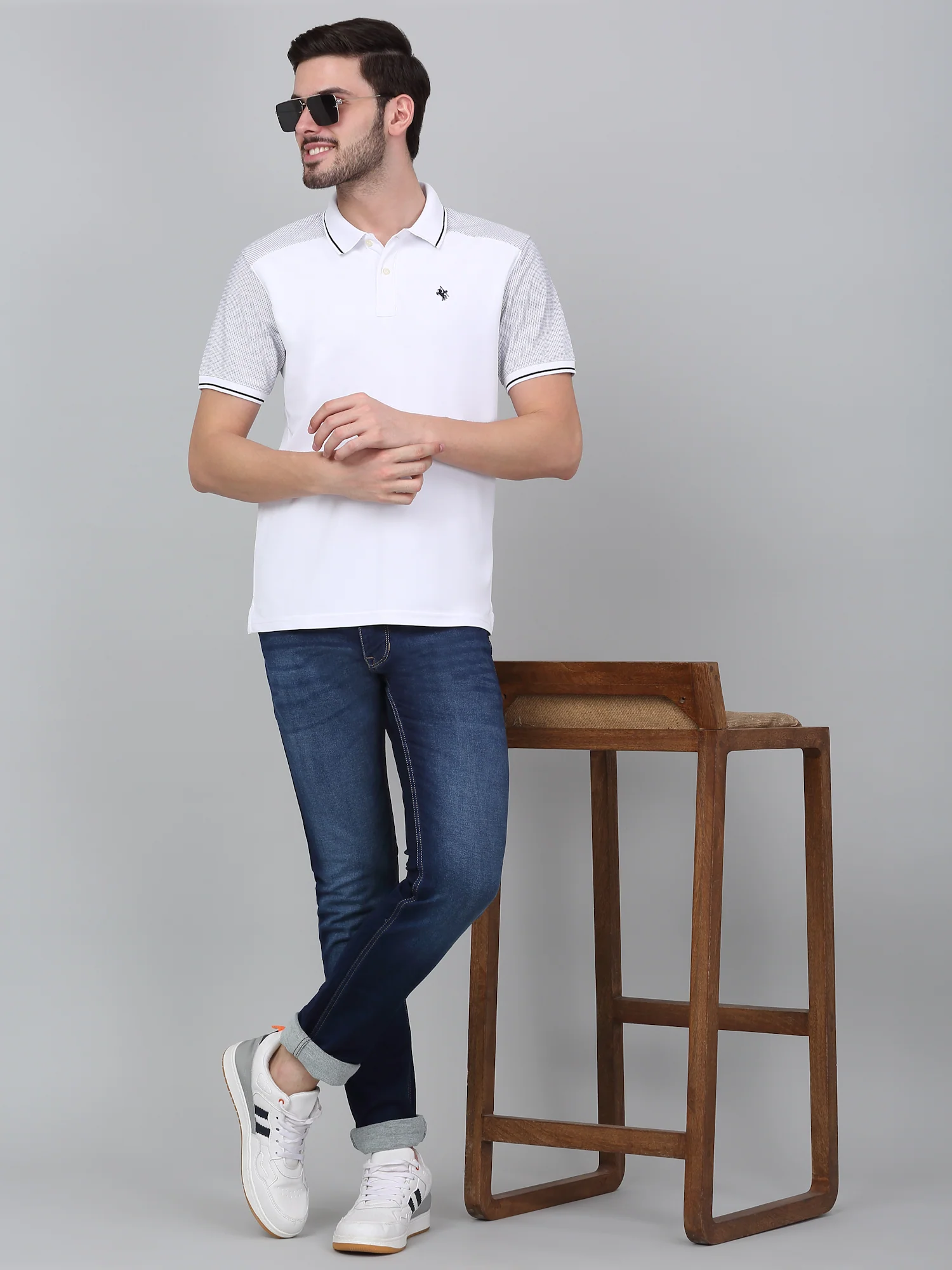 Denim Jeans for Men l Breathable & Soft with Color Fastness Ultra Narrow Fit Cotton Fabric Solid Pattern Button Closure - Image 6