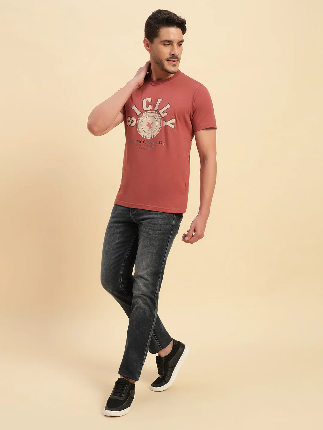 Denim Jeans for Men l Breathable & Soft with Color Fastness Straight Fit Cotton Fabric Solid Pattern Button Closure - Image 2
