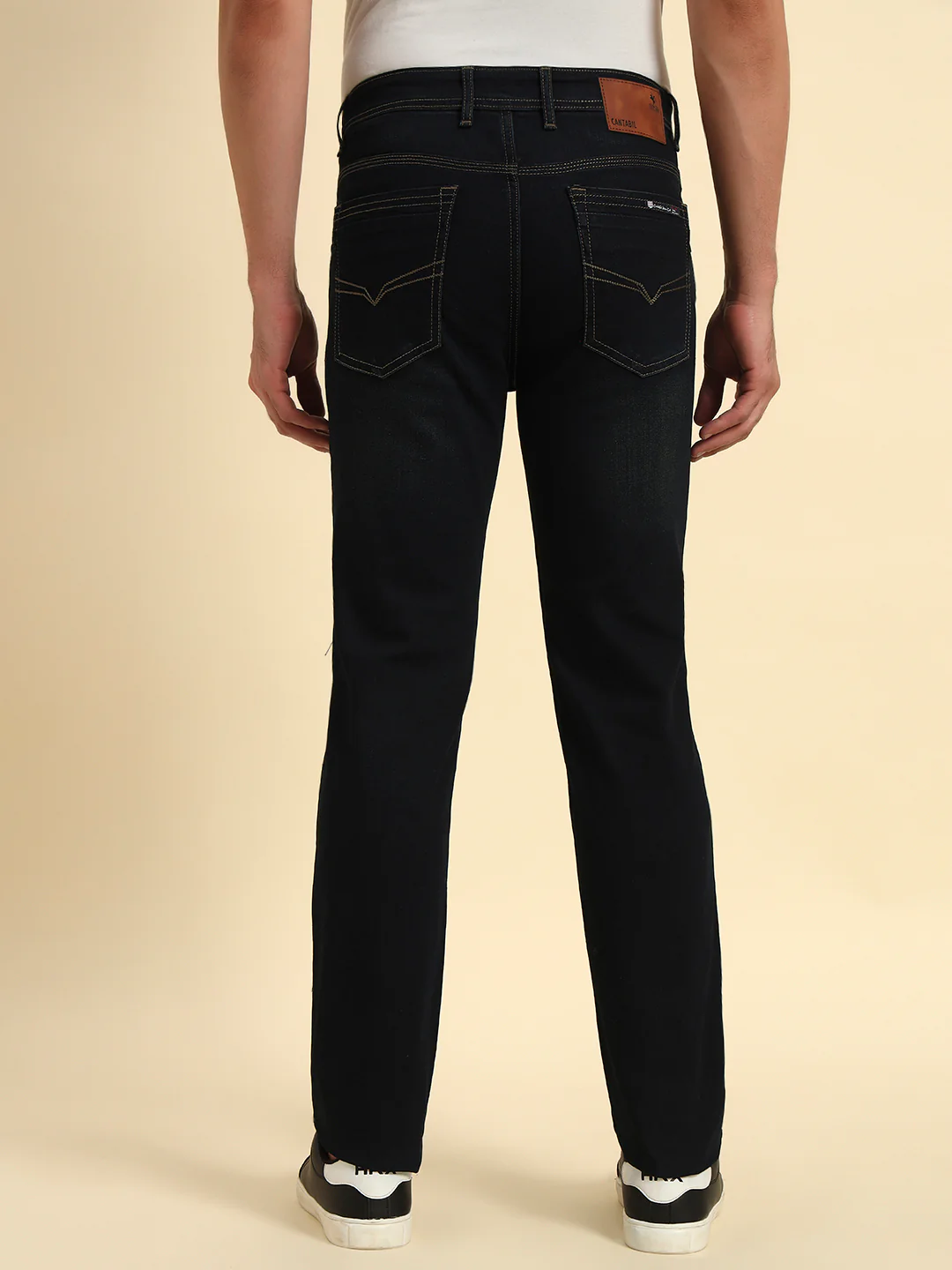 Denim Jeans for Men l Breathable & Soft with Color Fastness Straight Fit Cotton Fabric Solid Pattern Button Closure - Image 7