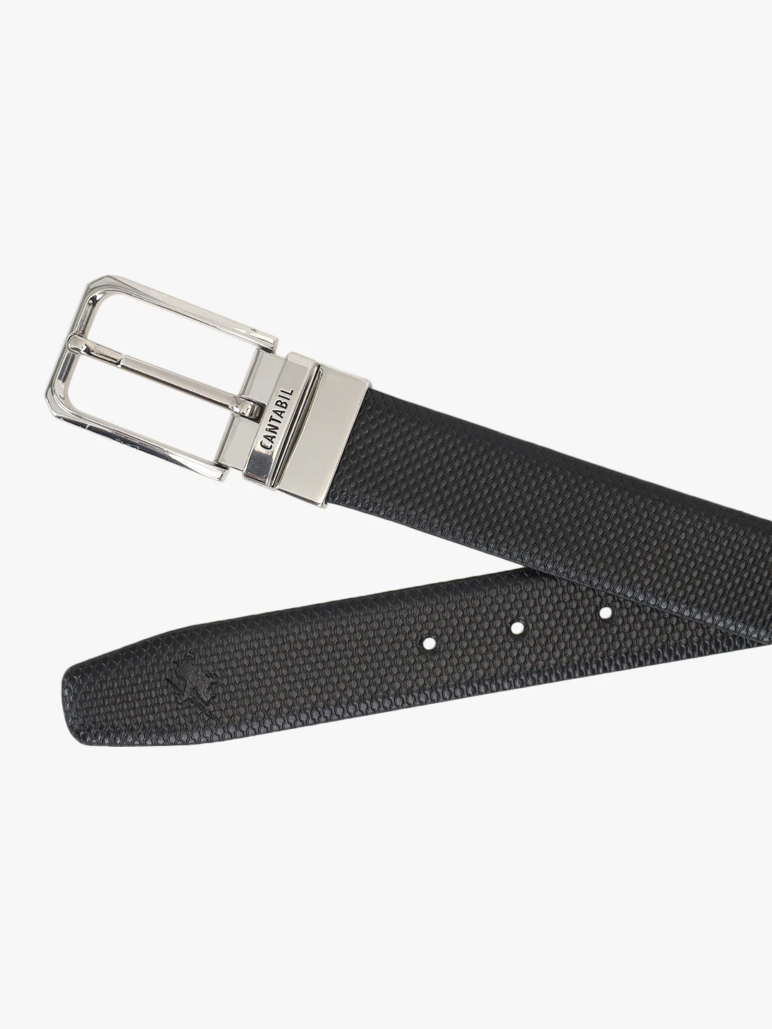 Men's Embossed Black Brown Reversible Formal Belt - Image 4