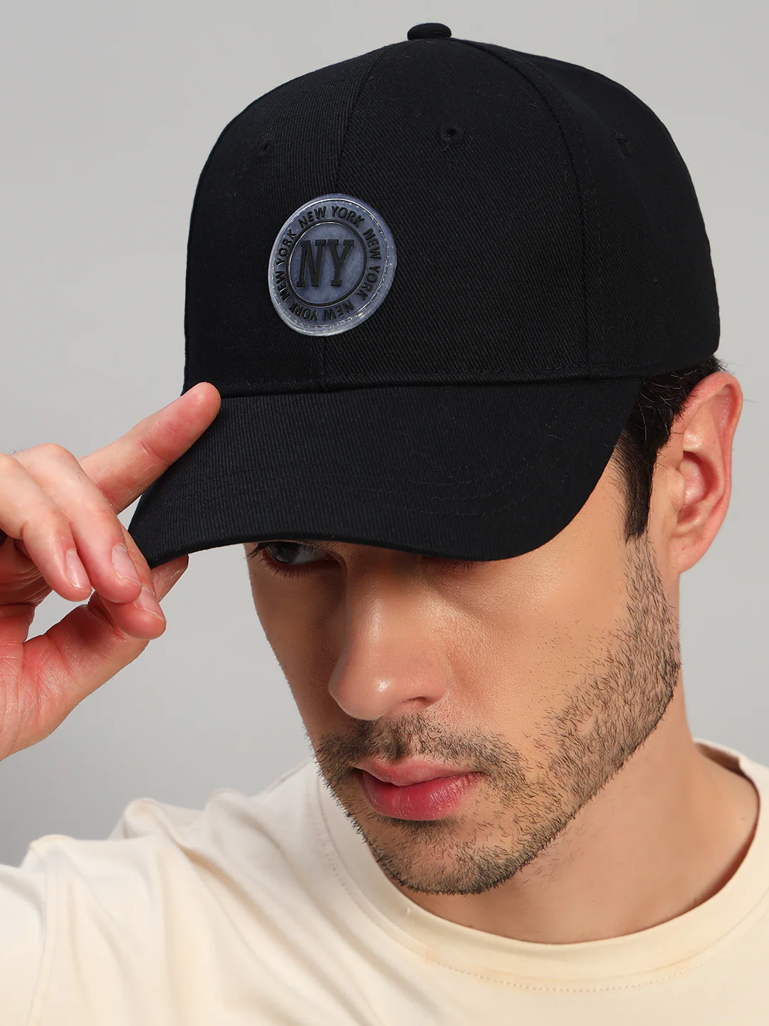 Men's Embroidery Black Fashion Single Side Casual Cap - Image 5