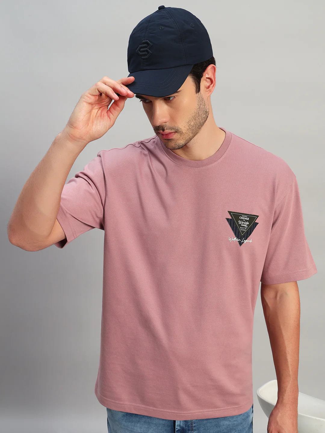 Men's Embroidery Navy Blue Cap - Image 2