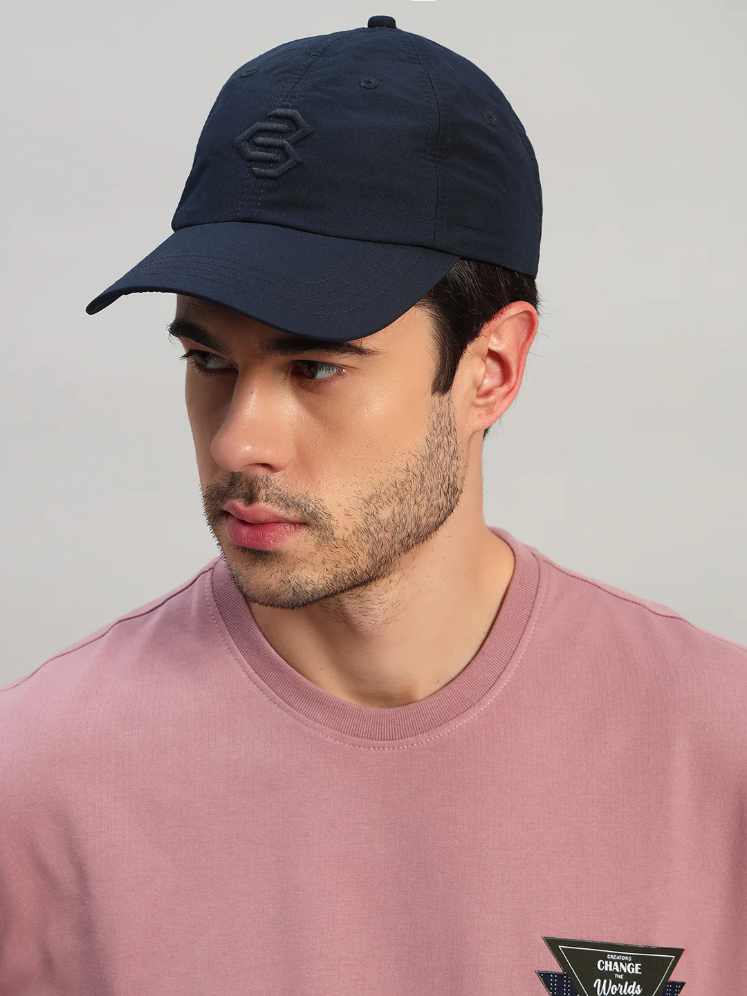 Men's Embroidery Navy Blue Cap - Image 3