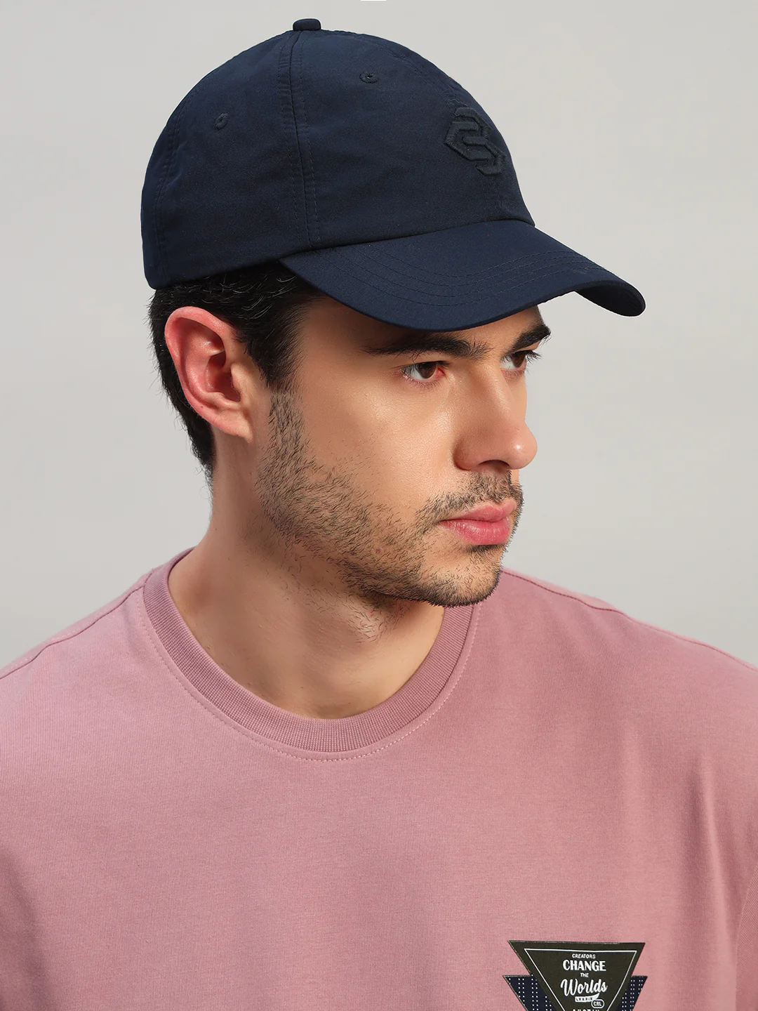 Men's Embroidery Navy Blue Cap - Image 4