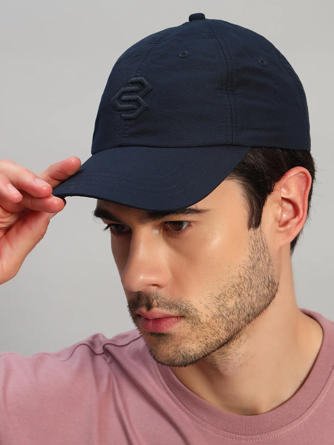 Men's Embroidery Navy Blue Cap - Image 6
