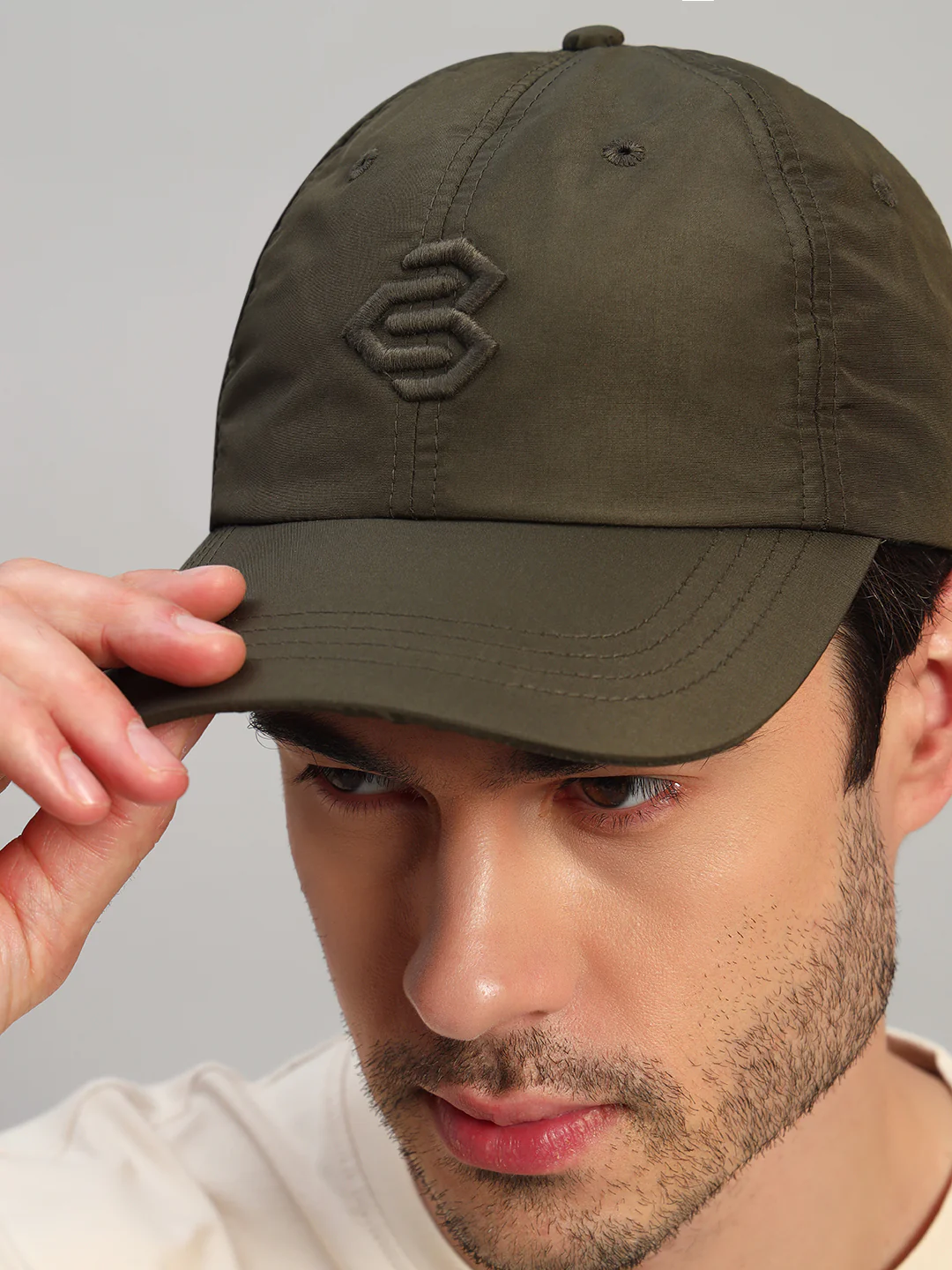 Men's Embroidery Olive Fashion Single Side Casual Cap - Image 6