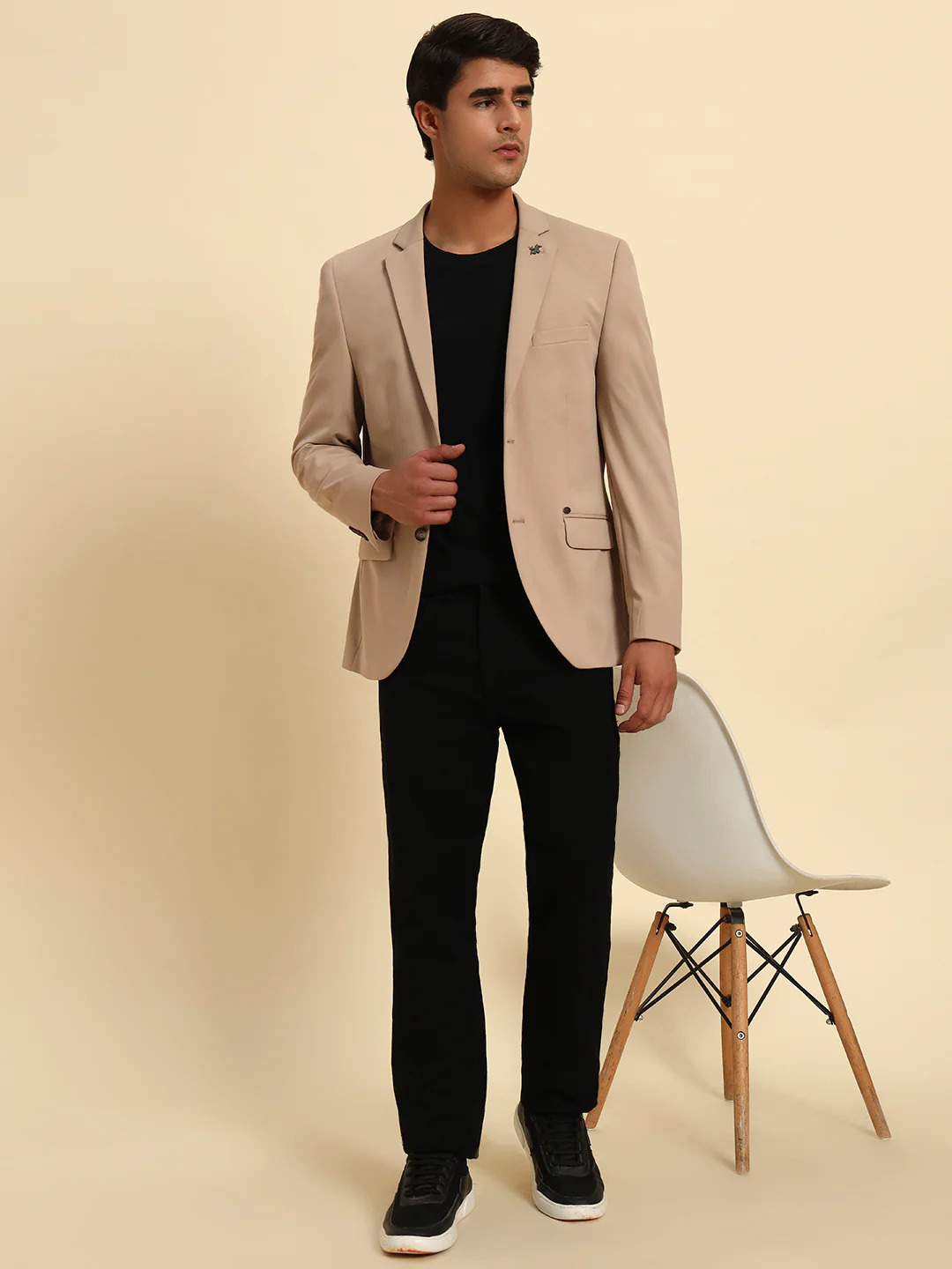 Blazer for Men | Premium Casual Blazer Slim Fit Notched Collar Polyester Fabric Solid Pattern - Image 10