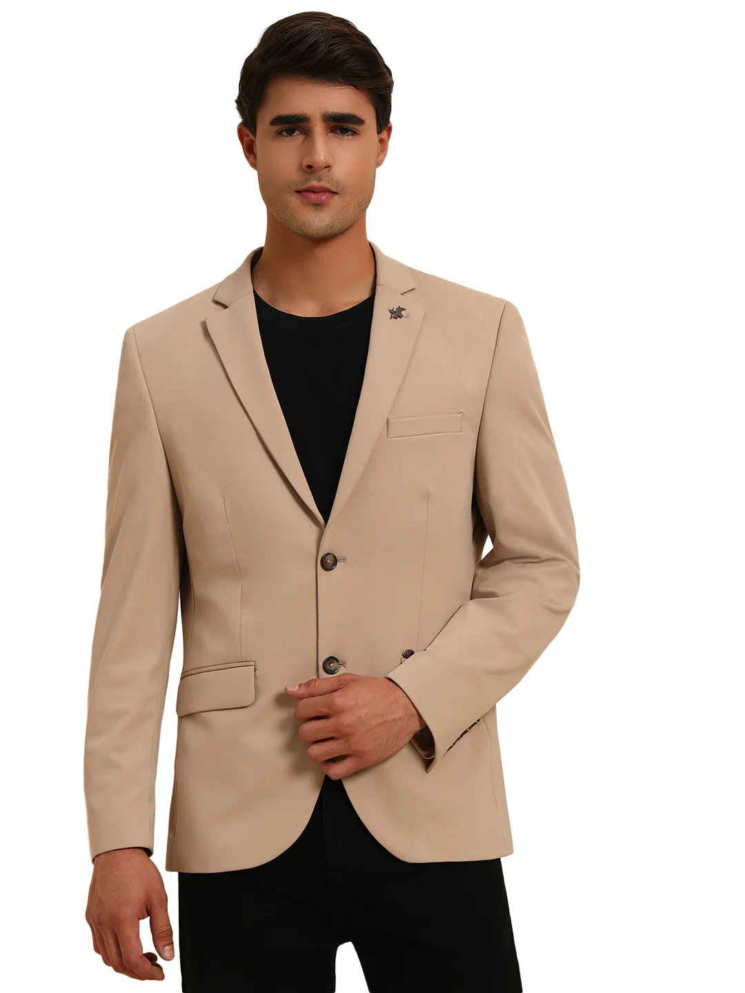 Blazer for Men | Premium Casual Blazer Slim Fit Notched Collar Polyester Fabric Solid Pattern - Image 3
