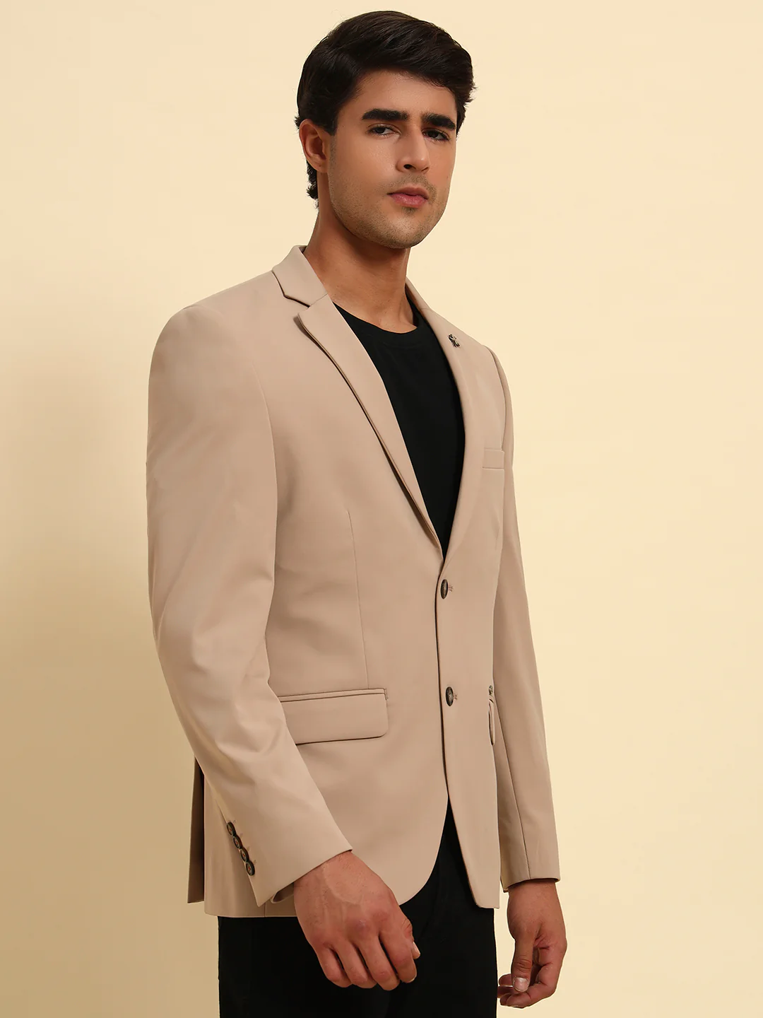 Blazer for Men | Premium Casual Blazer Slim Fit Notched Collar Polyester Fabric Solid Pattern - Image 5