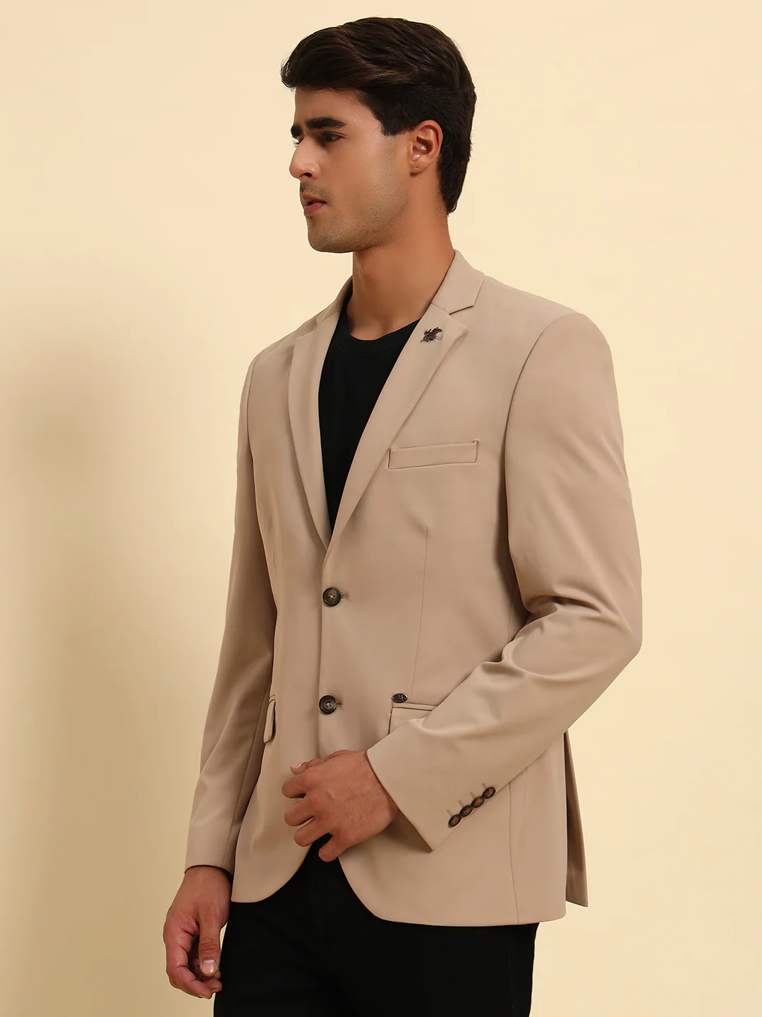 Blazer for Men | Premium Casual Blazer Slim Fit Notched Collar Polyester Fabric Solid Pattern - Image 6