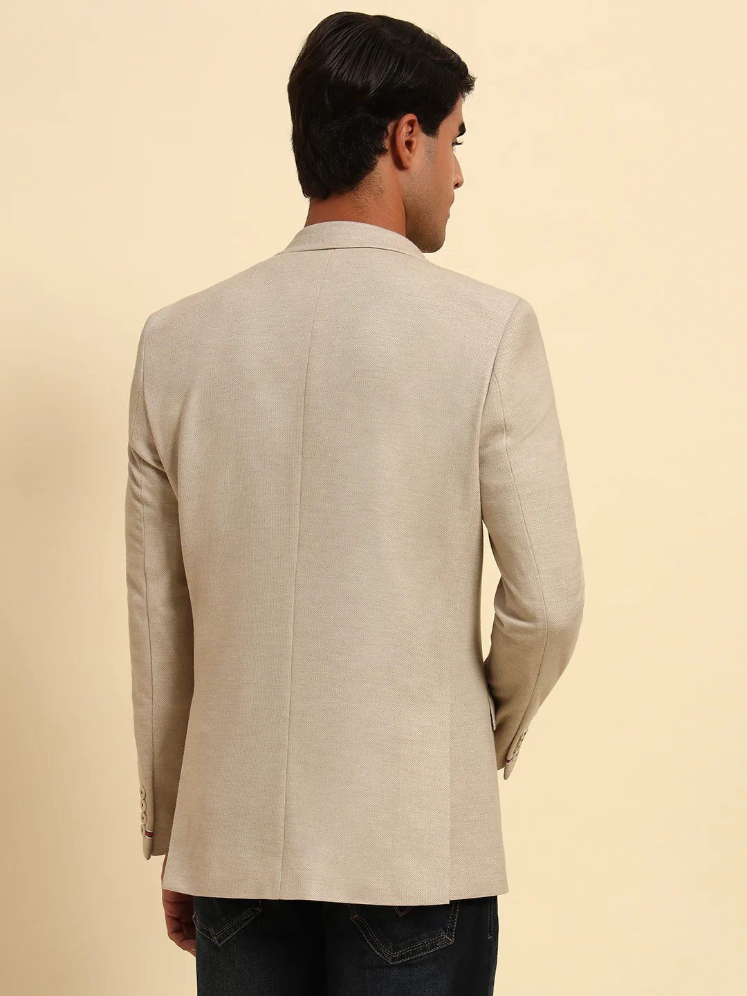 Blazer for Men | Premium Casual Blazer Slim Fit Notched Collar Terry Rayon Fabric Self Design Pattern - Image 7