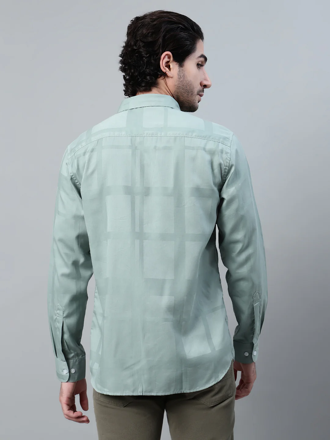 Casual Shirt for Men | Breathable & Soft with Color Fastness Regular Fit Spread Collar Neck Cotton Blend Fabric Printed Pattern - Image 2