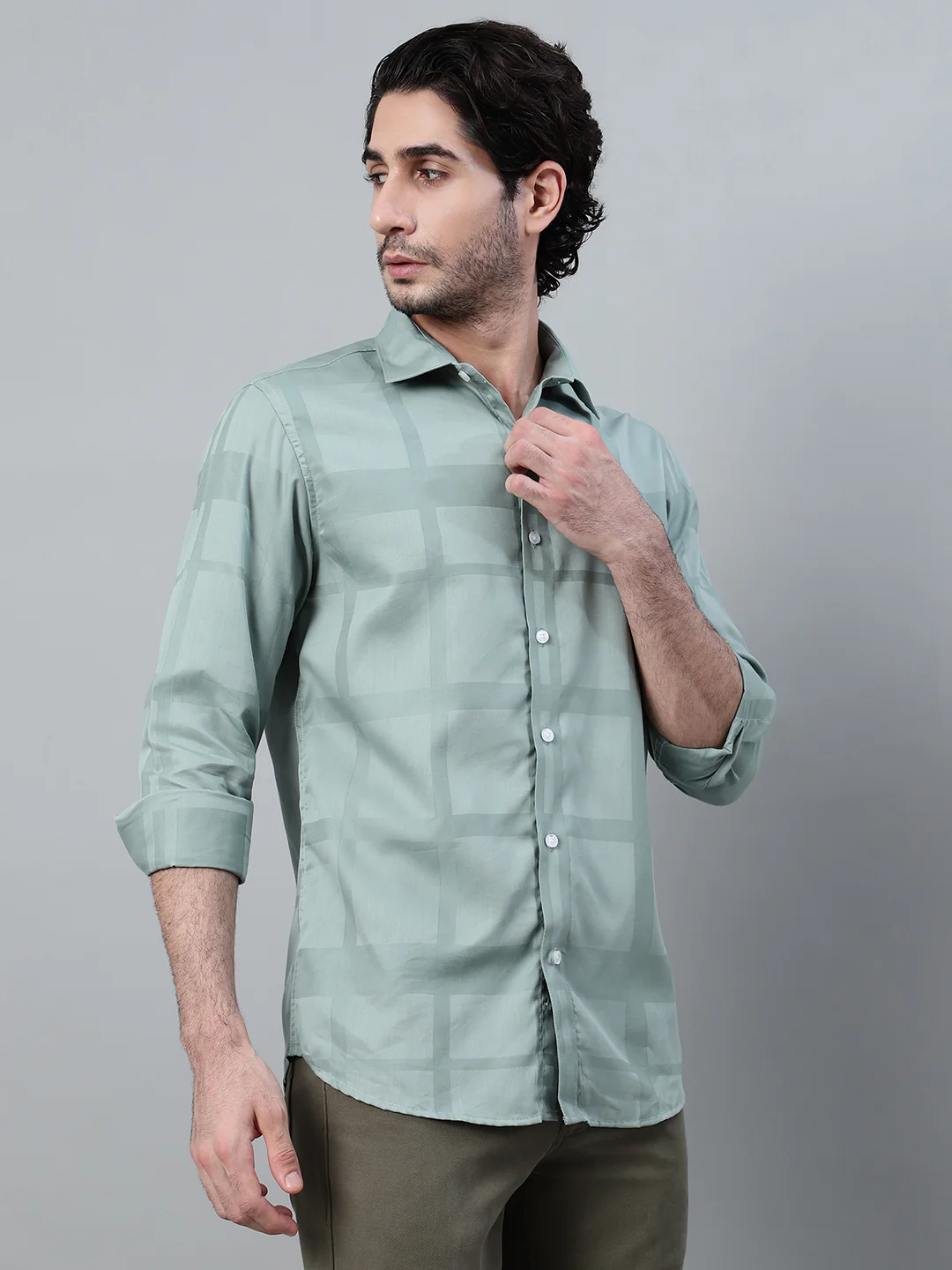 Casual Shirt for Men | Breathable & Soft with Color Fastness Regular Fit Spread Collar Neck Cotton Blend Fabric Printed Pattern - Image 4