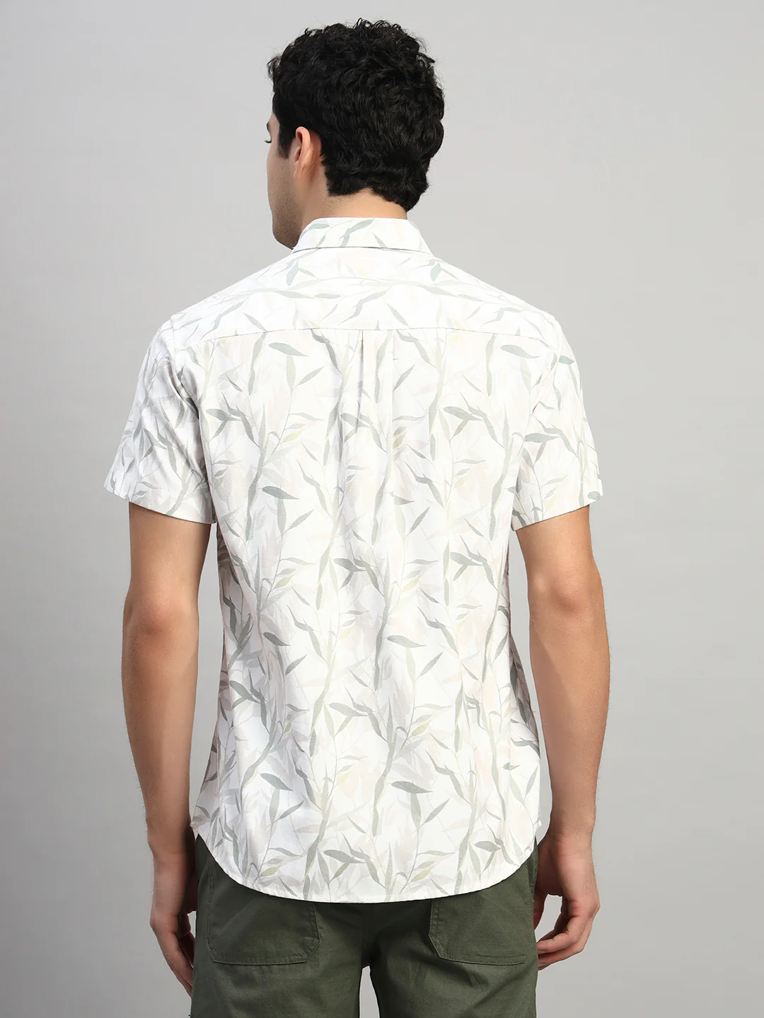Casual Shirt for Men | Breathable & Soft with Color Fastness Regular Fit Spread Collar Neck Poly Cotton Fabric Printed Pattern - Image 2