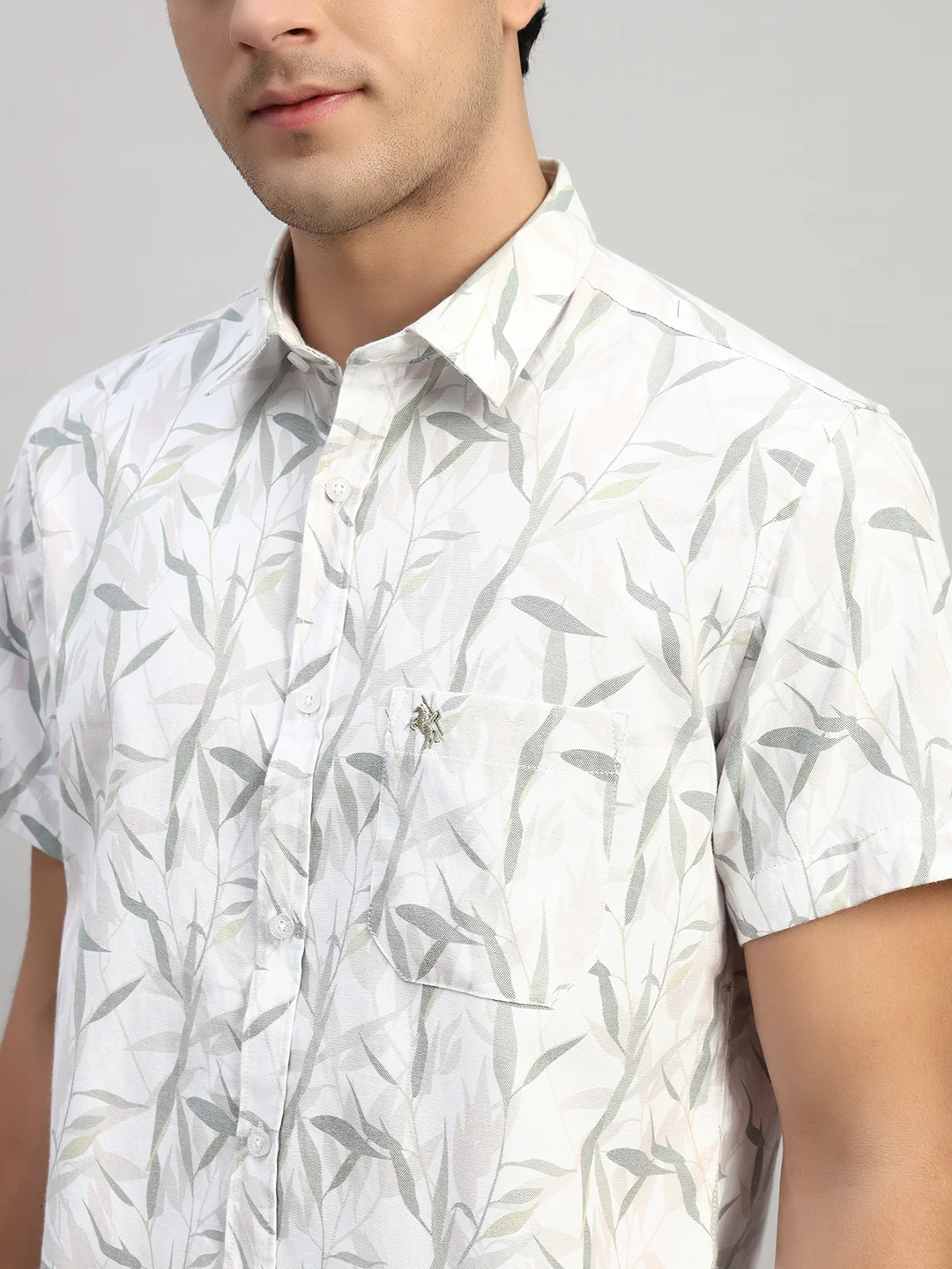 Casual Shirt for Men | Breathable & Soft with Color Fastness Regular Fit Spread Collar Neck Poly Cotton Fabric Printed Pattern - Image 7