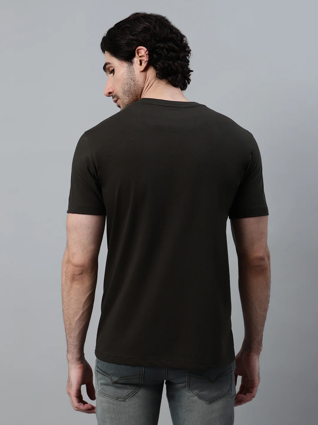 T-Shirt for Men | Breathable & Soft with Color Fastness Regular Fit Round Neck Poly Cotton Fabric Printed Pattern - Image 2