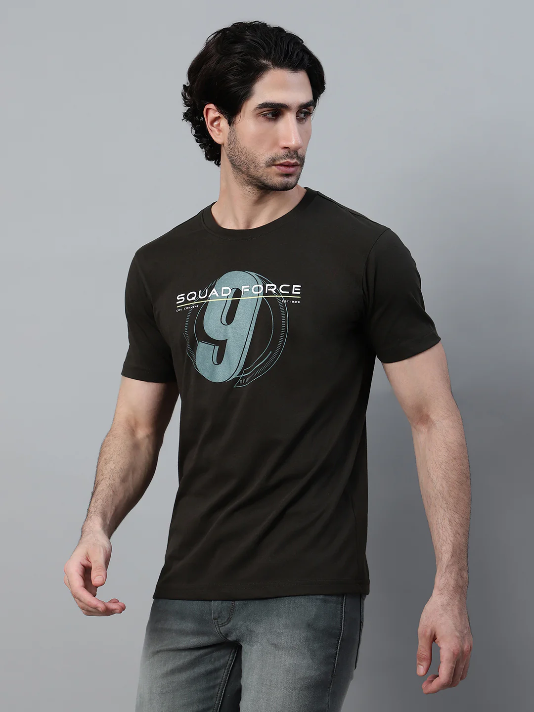 T-Shirt for Men | Breathable & Soft with Color Fastness Regular Fit Round Neck Poly Cotton Fabric Printed Pattern - Image 3