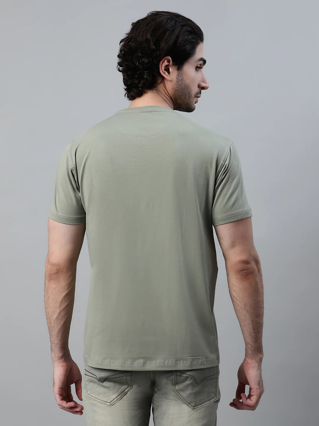 T-Shirt for Men | Breathable & Soft with Color Fastness Regular Fit Round Neck Poly Cotton Fabric Printed Pattern - Image 2