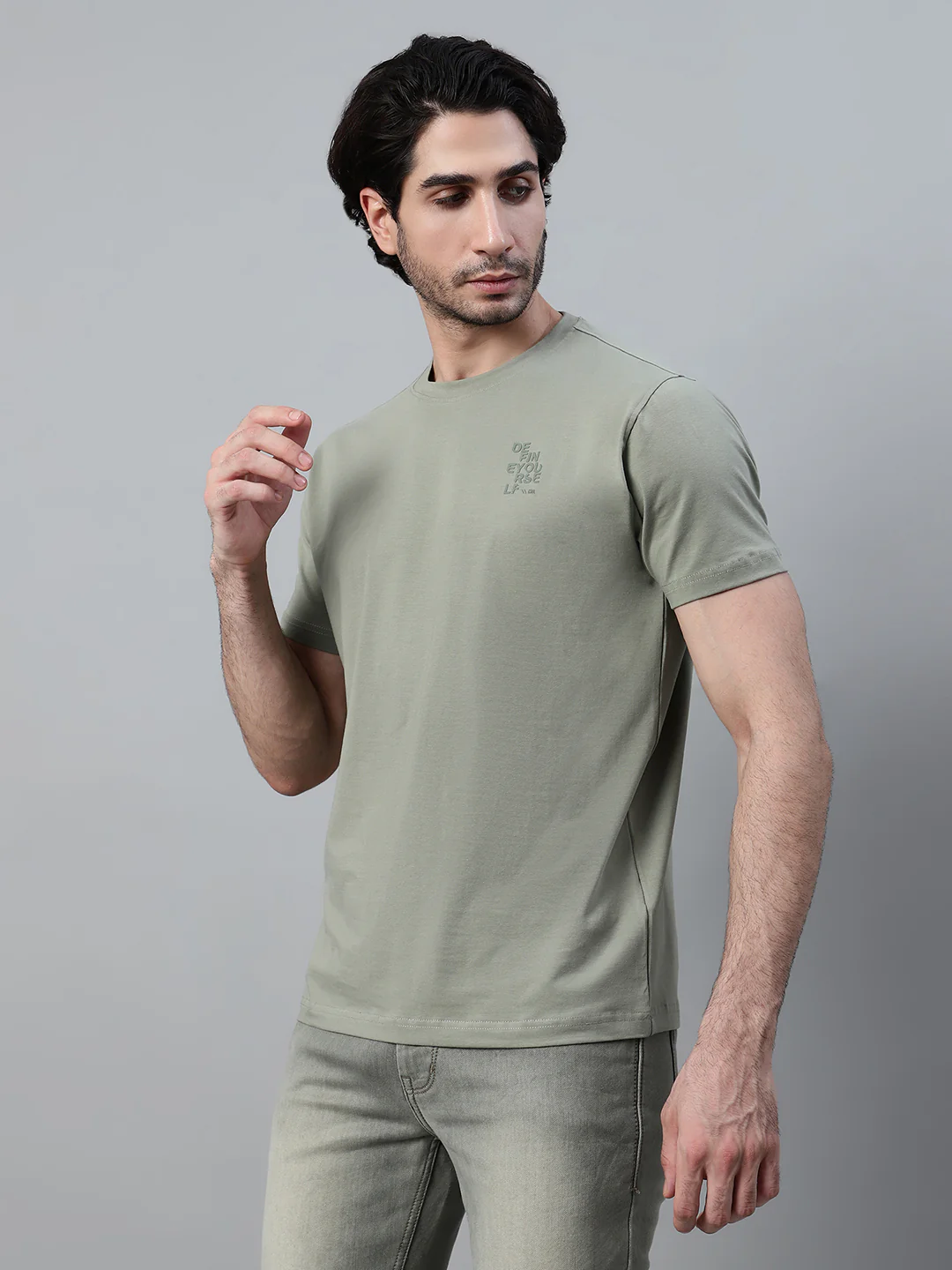 T-Shirt for Men | Breathable & Soft with Color Fastness Regular Fit Round Neck Poly Cotton Fabric Printed Pattern - Image 3