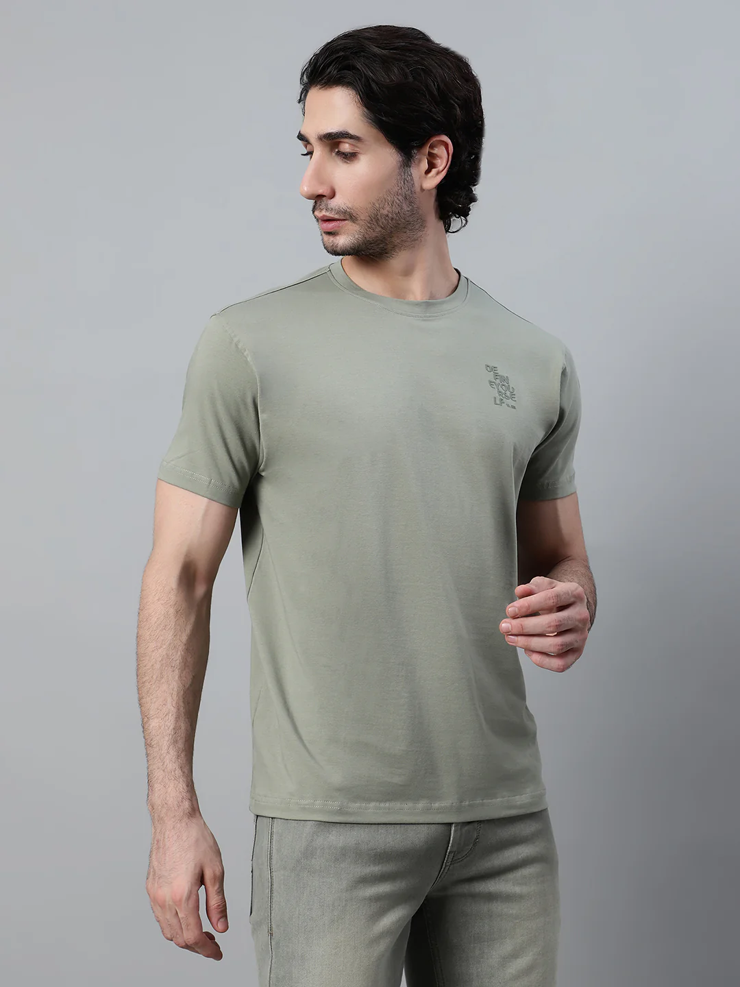T-Shirt for Men | Breathable & Soft with Color Fastness Regular Fit Round Neck Poly Cotton Fabric Printed Pattern - Image 4