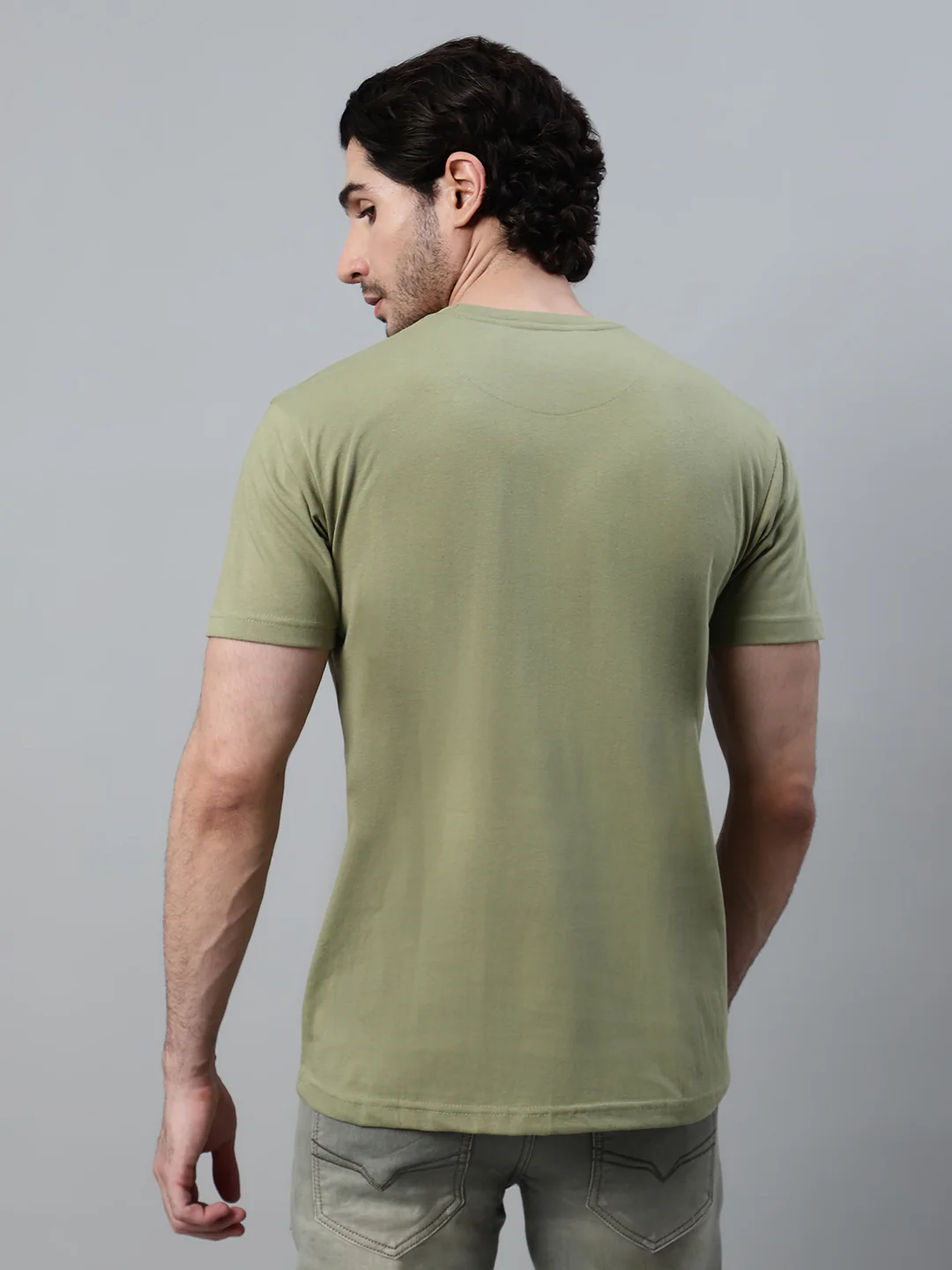 T-Shirt for Men | Breathable & Soft with Color Fastness Regular Fit Round Neck Poly Cotton Fabric Printed Pattern - Image 2