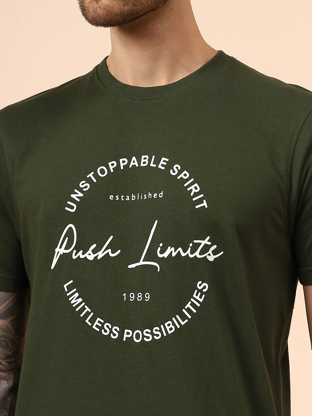 T-Shirt for Men | Breathable & Soft with Color Fastness Regular Fit Round Neck Poly Cotton Fabric Printed Pattern - Image 6