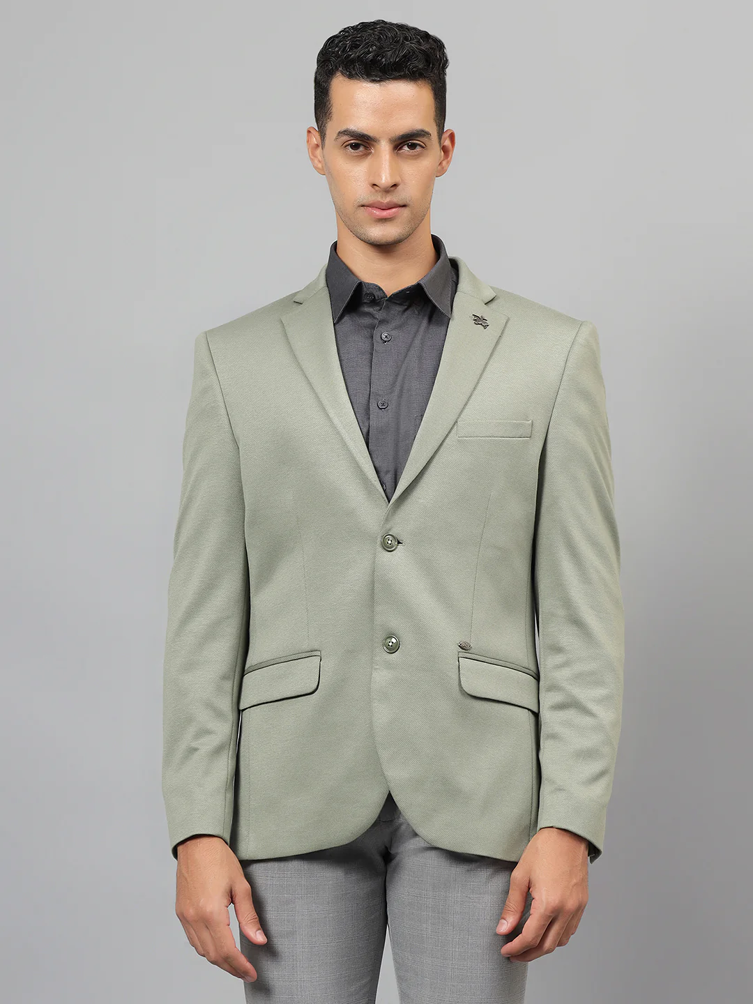 Blazer for Men | Premium Casual Blazer Slim Fit Notched Collar Terry Rayon Fabric Solid Pattern - Image 4