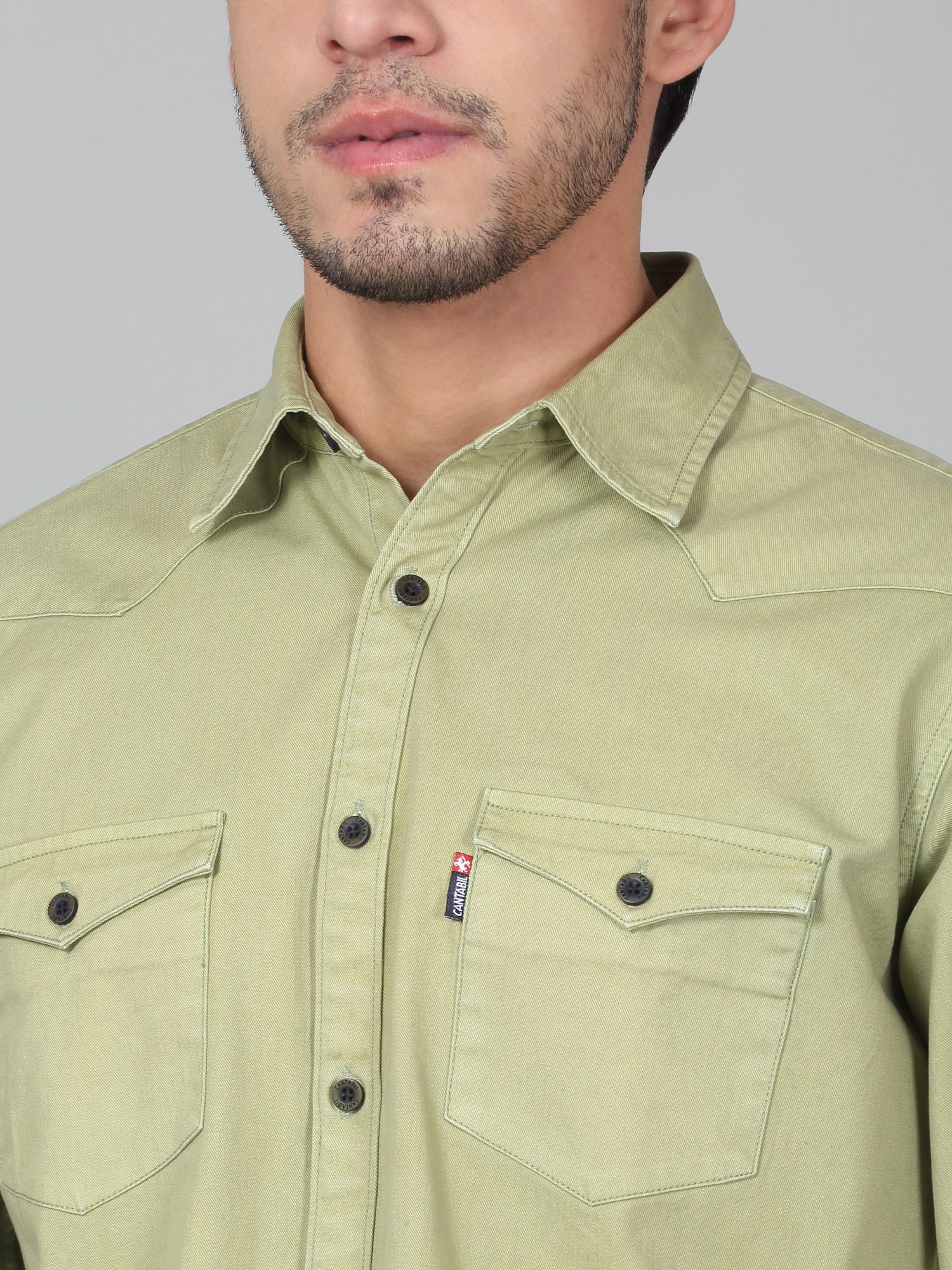 Casual Shirt for Men | Breathable & Soft with Color Fastness Regular Fit Spread Collar Neck Cotton Fabric Solid Pattern - Image 5