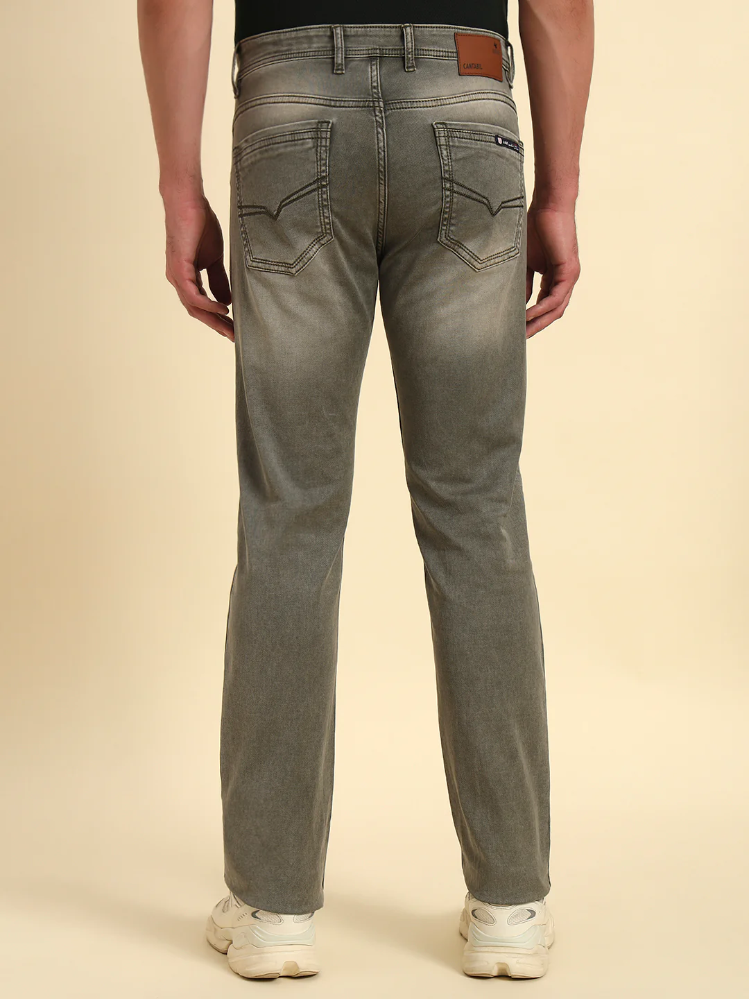 Denim Jeans for Men l Breathable & Soft with Color Fastness Straight Fit Cotton Fabric Solid Pattern Button Closure - Image 4