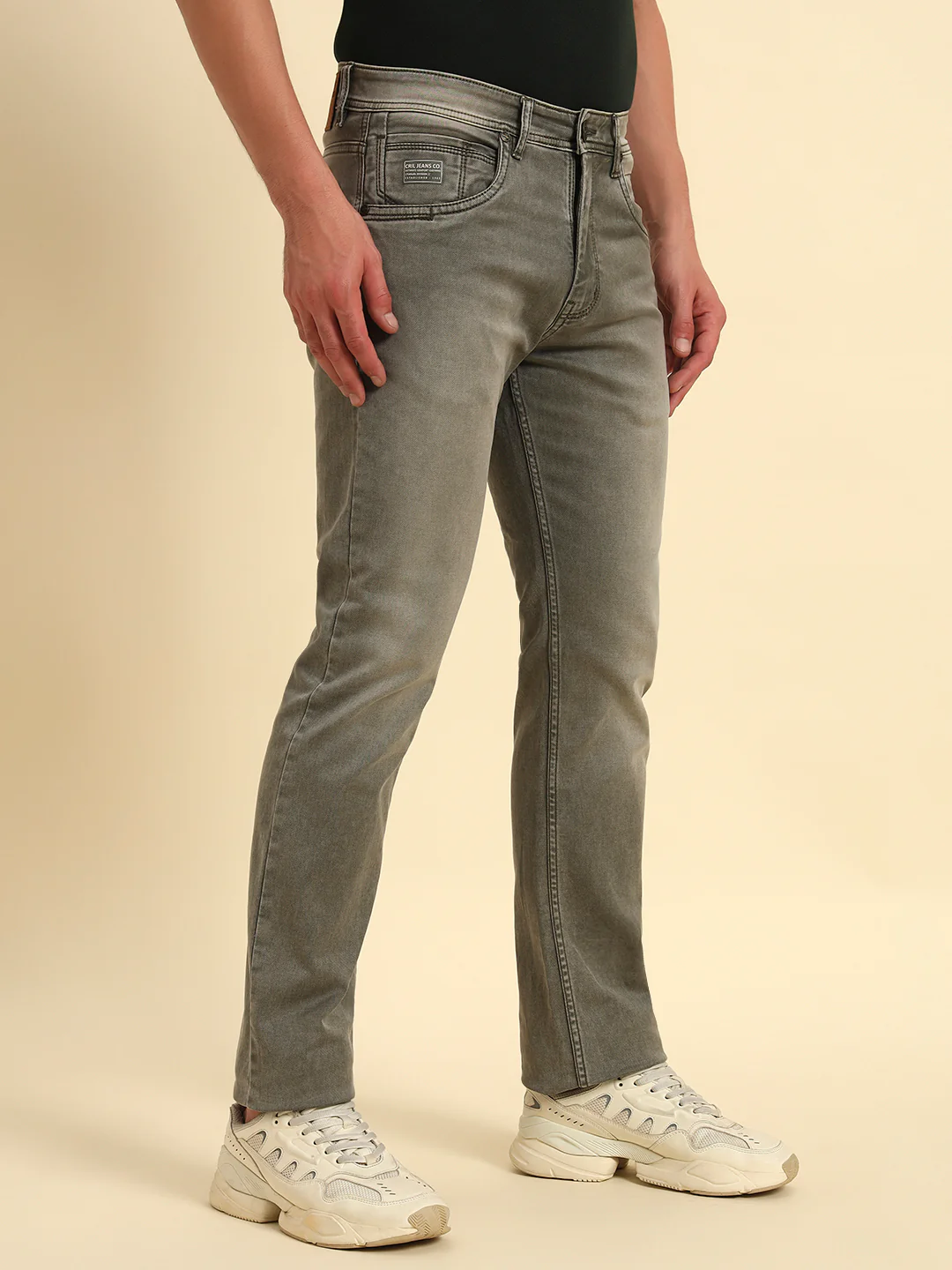 Denim Jeans for Men l Breathable & Soft with Color Fastness Straight Fit Cotton Fabric Solid Pattern Button Closure - Image 8