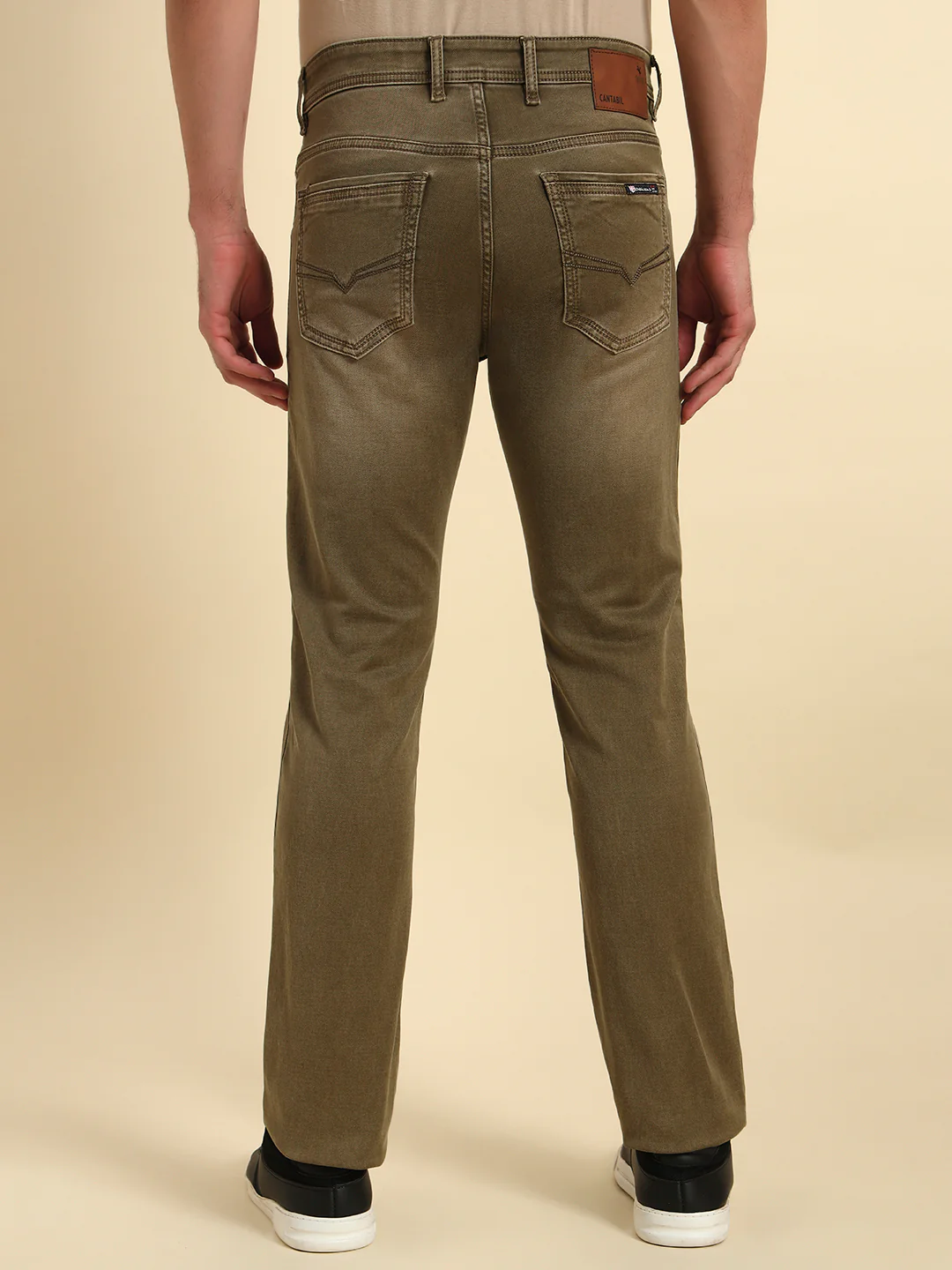 Denim Jeans for Men l Breathable & Soft with Color Fastness Straight Fit Cotton Fabric Solid Pattern Button Closure - Image 4