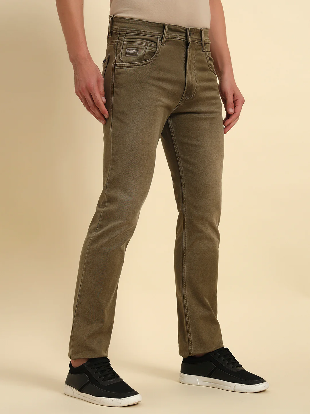 Denim Jeans for Men l Breathable & Soft with Color Fastness Straight Fit Cotton Fabric Solid Pattern Button Closure - Image 8