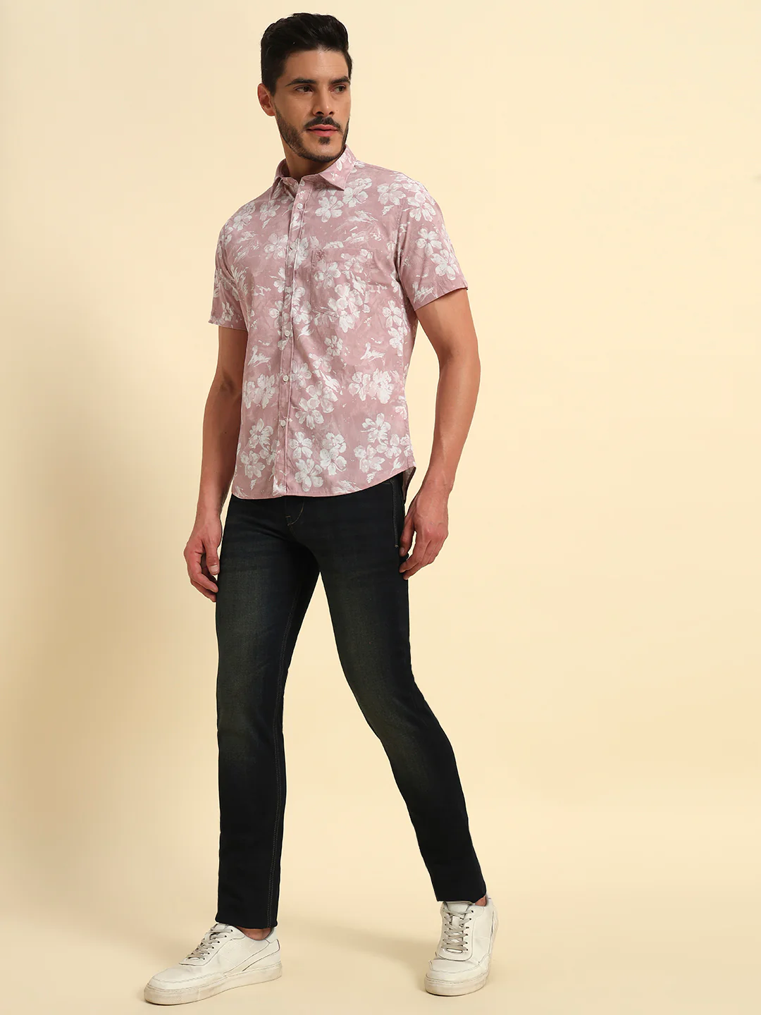 Denim Jeans for Men l Breathable & Soft with Color Fastness Ultra Narrow Fit Cotton Fabric Solid Pattern Button Closure - Image 2